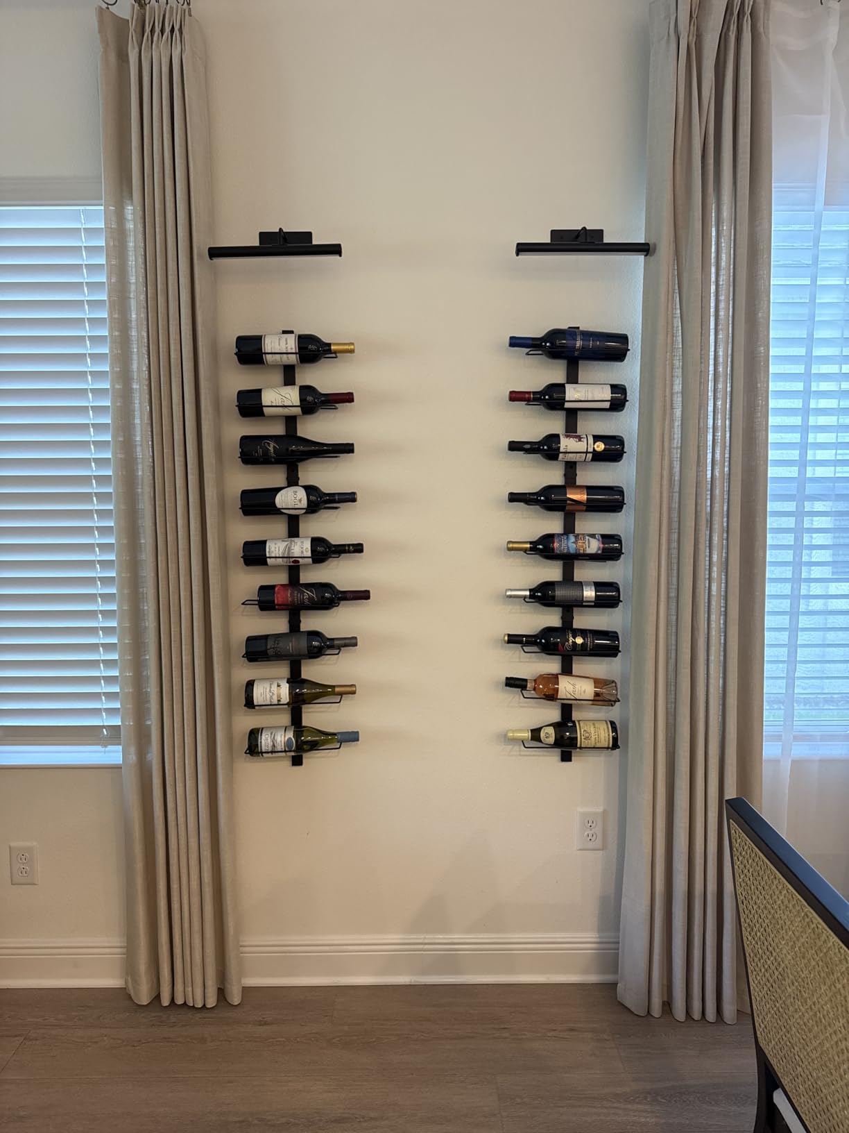 X-cosrack 24 Bottles Wall Mounted Wine Rack, Detachable Wall Hanging Bottle Holder, Use as One or Four, DIY Display, Storage Racks for Wine, for Restaurant, Bar, Cellar customer photo 2