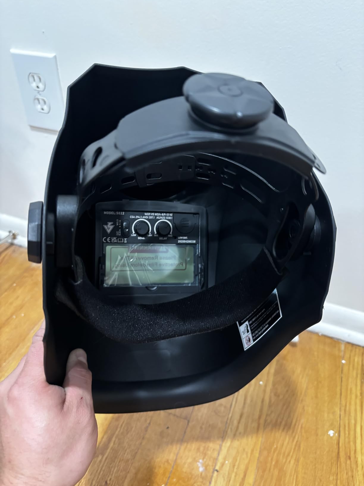 VILSIN Welding Helmet Auto Darkening Solar Powered Welding Hood with 2 Arc Sensor,Wide Shade 3/4-8/9-13 for TIG MIG ARC Weld Grinding Welder Helmet,Black customer photo 2