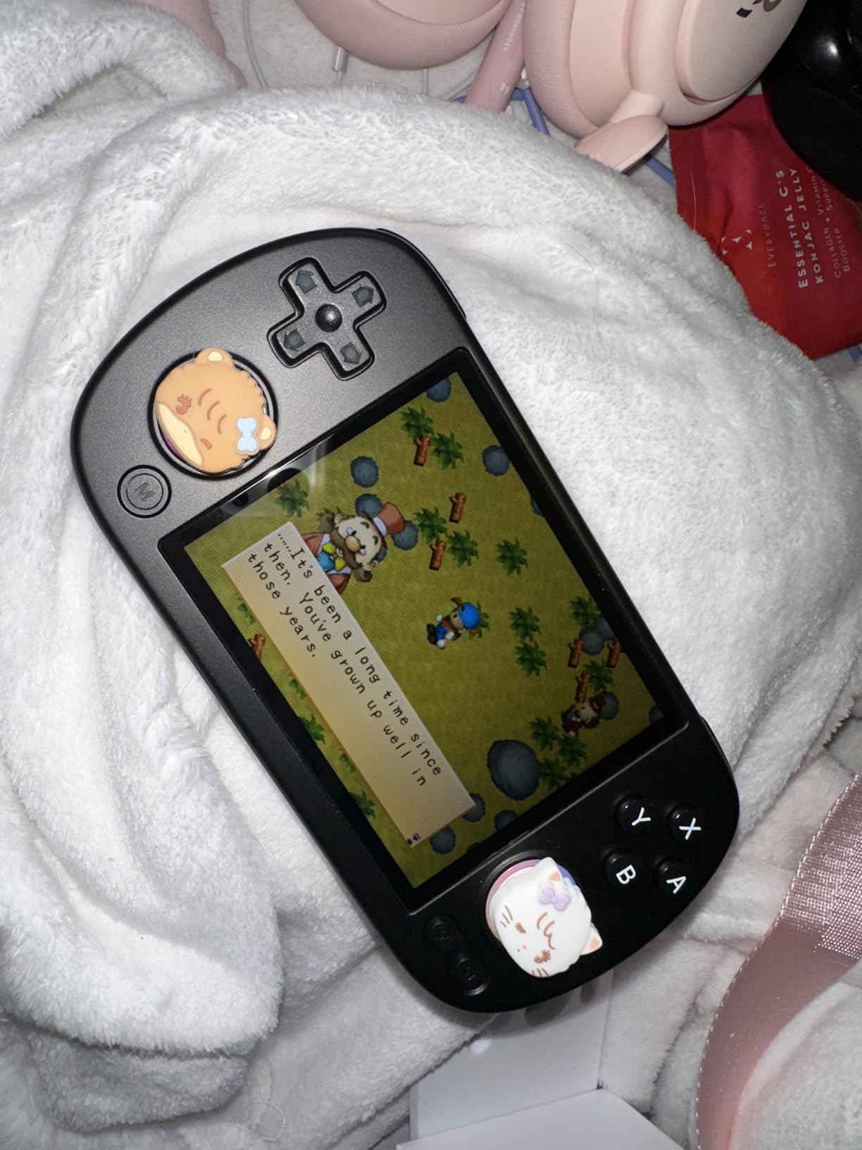 Anbernic RG40XX H Retro Handheld Game Console RG40XXH Retro Gaming Console with 4'' IPS Screen Linux System Built-in 64G TF Card Preloaded Games 5000+ RG40XX H Supports 5G WiFi Bluetooth 4.2 Black customer photo 1
