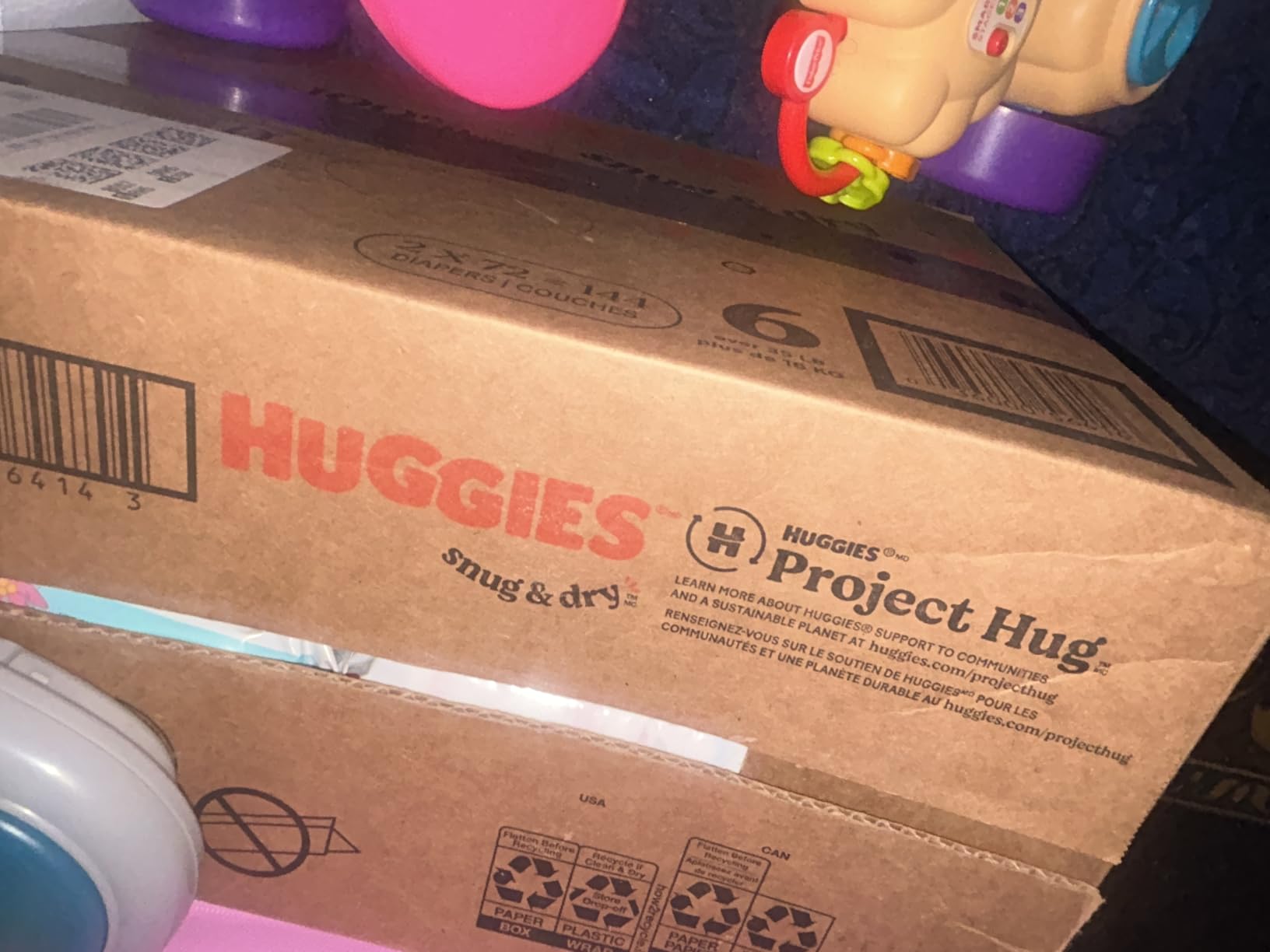 Huggies Size 6 Diapers, Snug & Dry Baby Diapers, Size 6 (35+ lbs), 144 Count (2 Packs of 72), Packaging May Vary customer photo 2