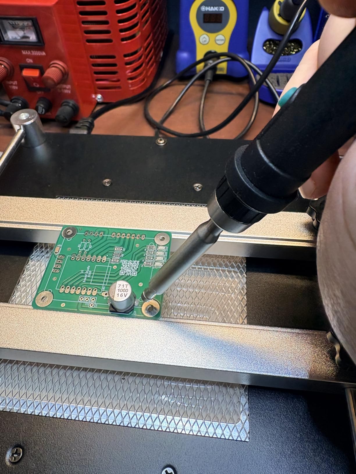 853A Soldering Hot Plate, 110V 450W Heating Plate for SMD BGA Rework Station, 50-400C Infrared Preheating Oven Hot Plate for IR PCB Circuit Board Welding Soldering Repair customer photo 1