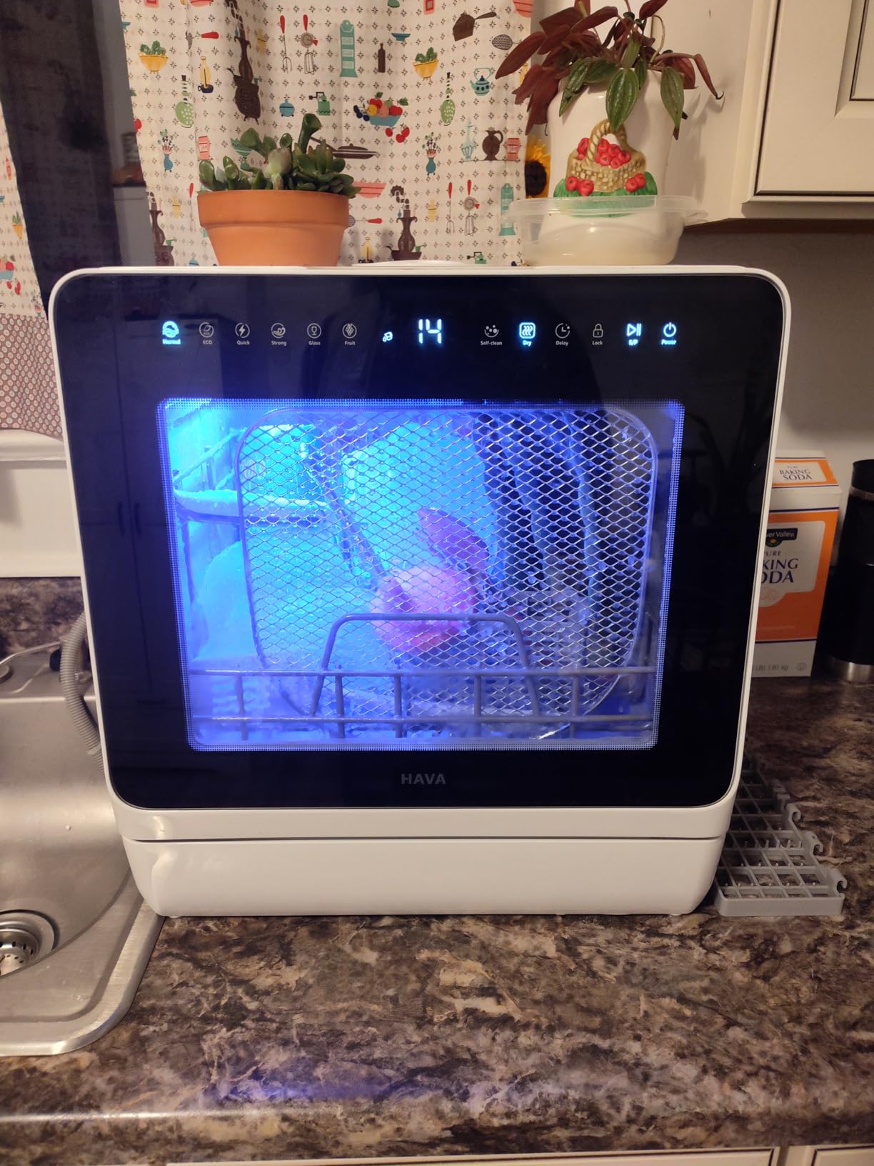 HAVA 2025 NEW Upgraded Countertop Dishwasher with Water Softener and Enhanced Energy Efficiency, Portable Dishwasher with 8 Wash Programs, Child Lock & Delayed Start Function, No Installation Needed customer photo 1