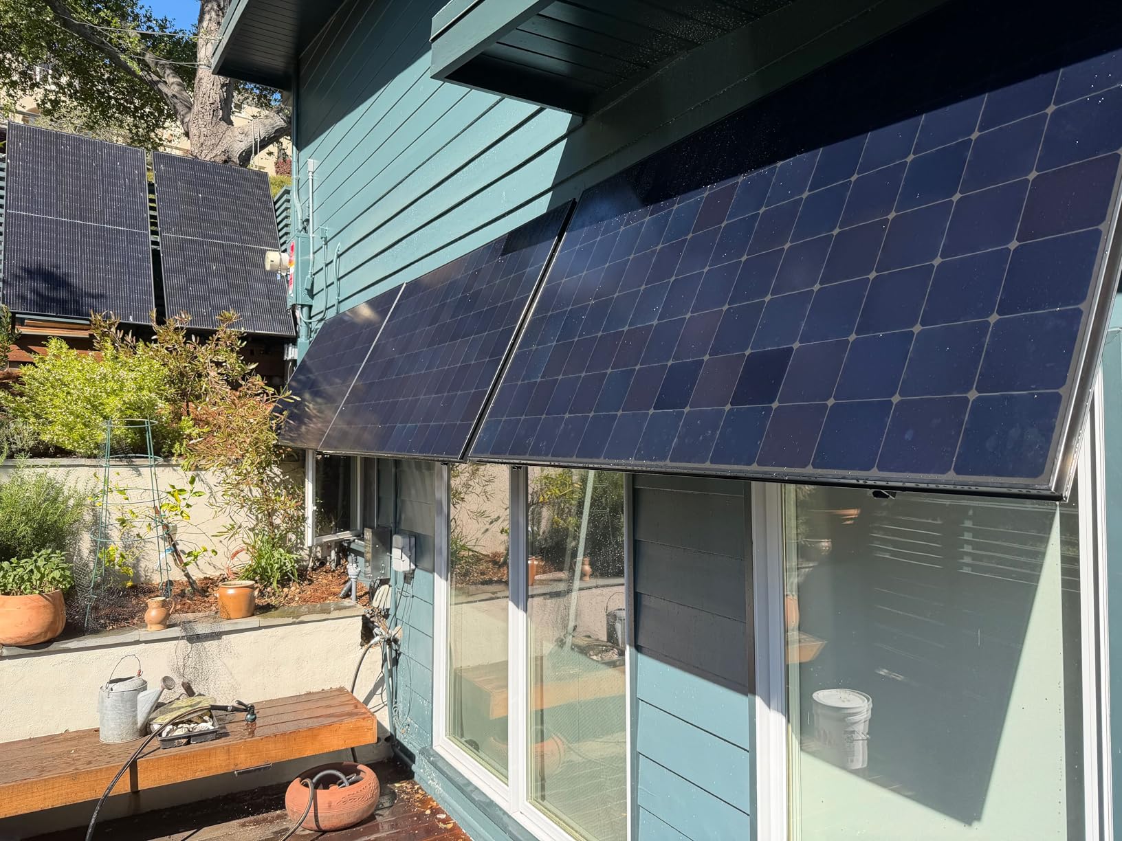 Solar Panel Mount, Aluminum Alloy Adjustable Solar Panel Tilt Mount Brackets, Black Baking Paint Anti-Corrosion Solar Panel Stand Suitable for 50W 70W 100W 150W 200W 300W 400W customer photo 1