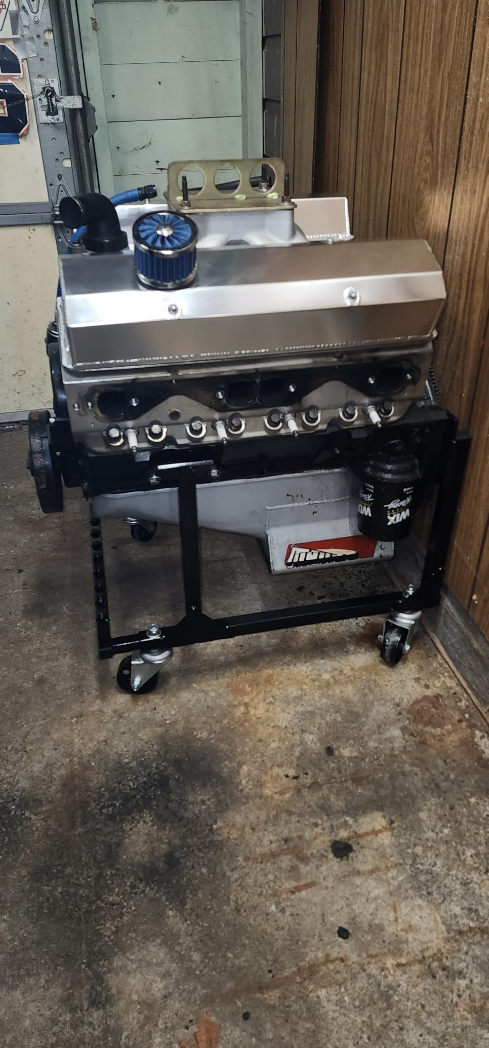 JY PERFORMANCE Rolling Engine Cradle Stand with Wheels Compatible with Chevy Small Block and Big Block, Heavy Duty Steel Engine Cradle, 750 LBS Capacity customer photo 1
