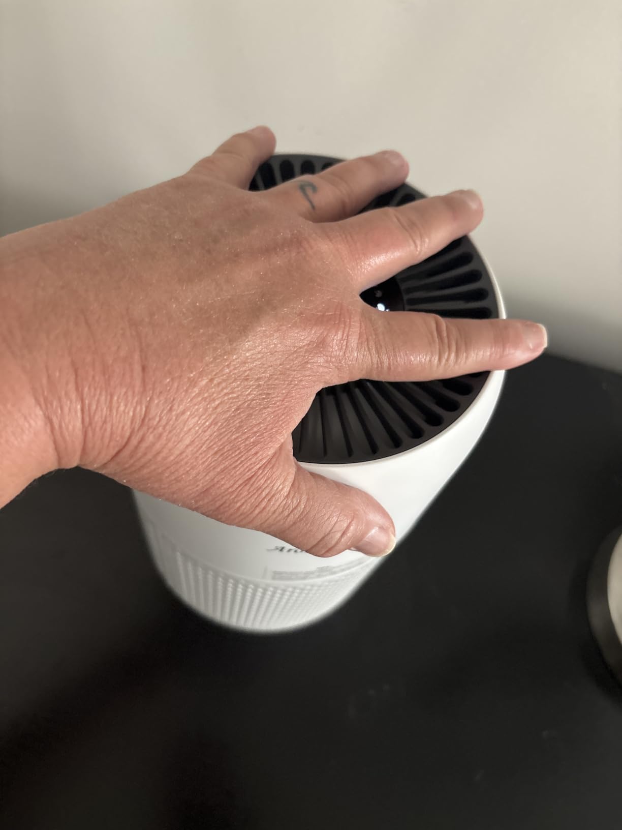 Air Purifier for Home Bedroom, AromaRoom H13 HEPA Air Filter For Smoke Pollen Dander Hair Smell Air Cleaner, 3-in-1 Filter with Sleep Mode, Quiet Air Cleaner For Pets, Home, Baby Room (White) customer photo 1