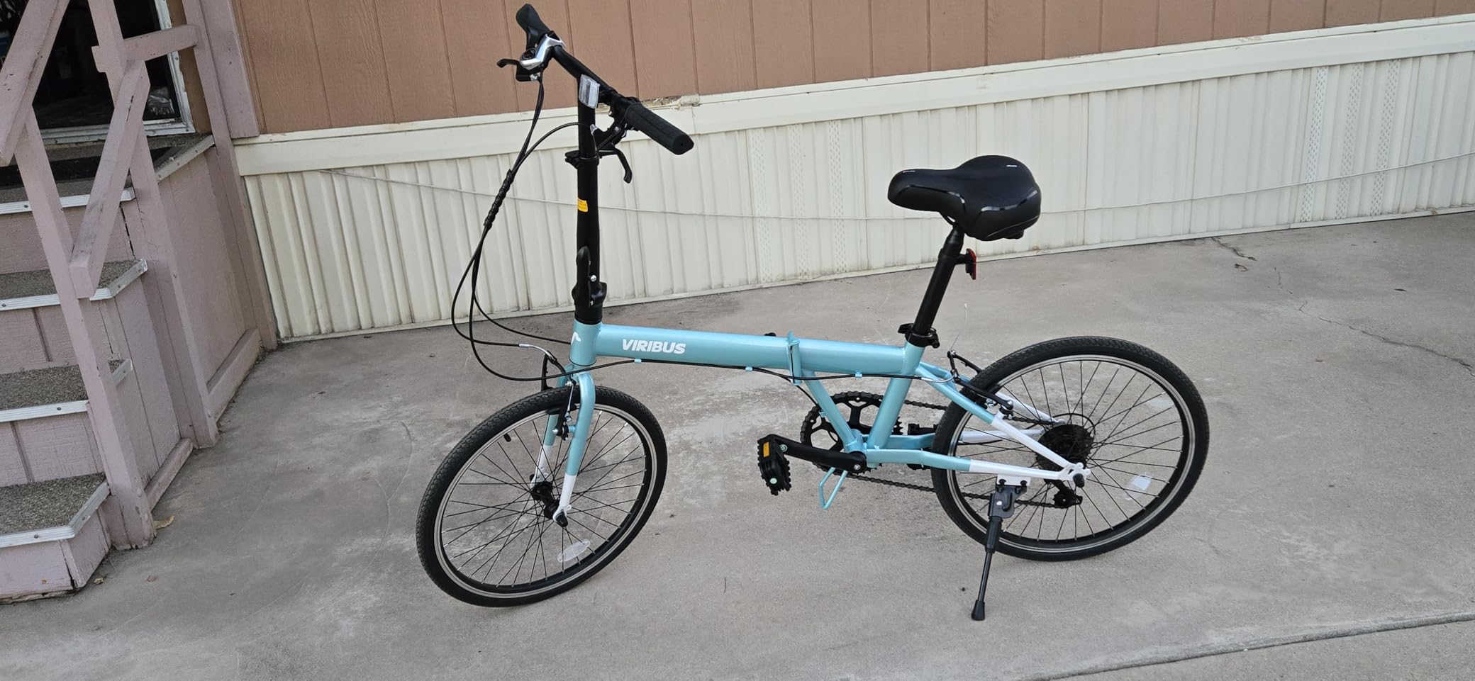 VIRIBUS Folding Bike for Adults, 20 inch Foldable Bike 7 Speed, Lightweight Compact Bicycle customer photo 1