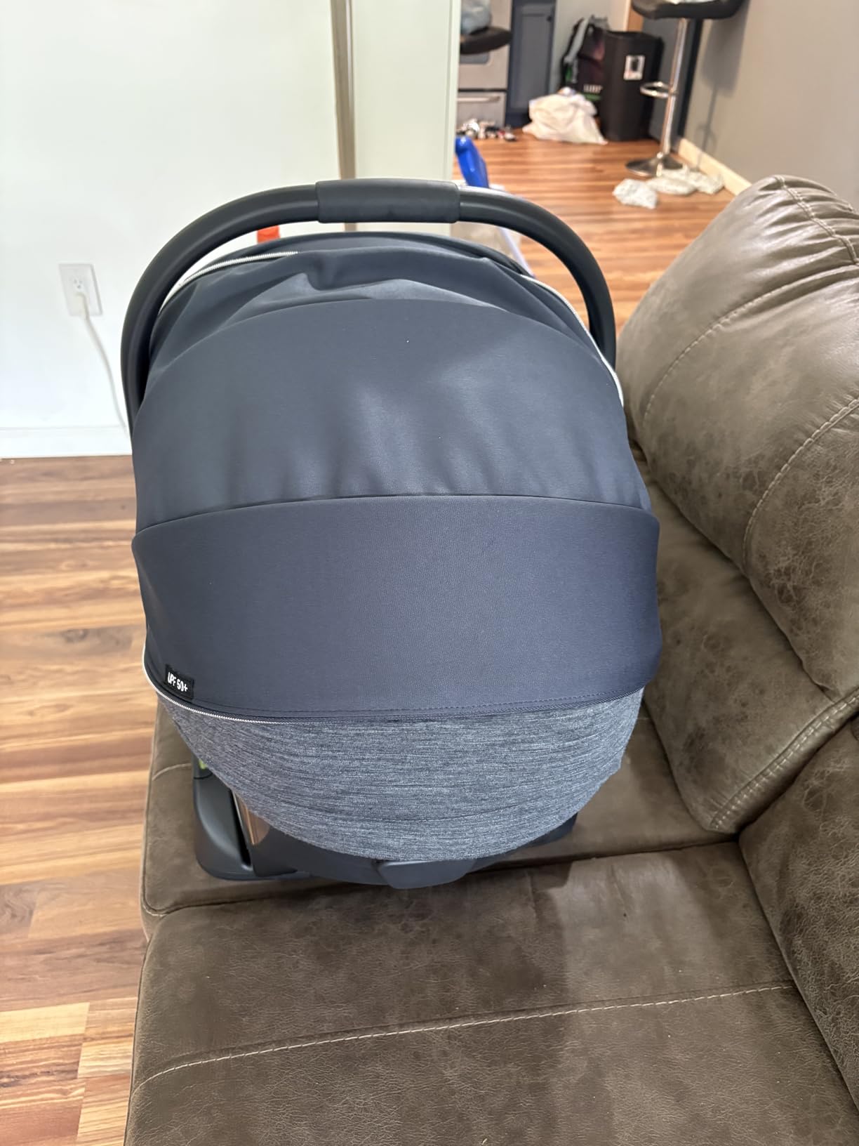 Chicco KeyFit Max Zip ClearTex Infant Car Seat and Base, Rear-Facing Seat for Infants 4-30 lbs., Infant Head and Body Support, Compatible with Chicco Strollers, Baby Travel Gear, Sierra/Beige customer photo 1