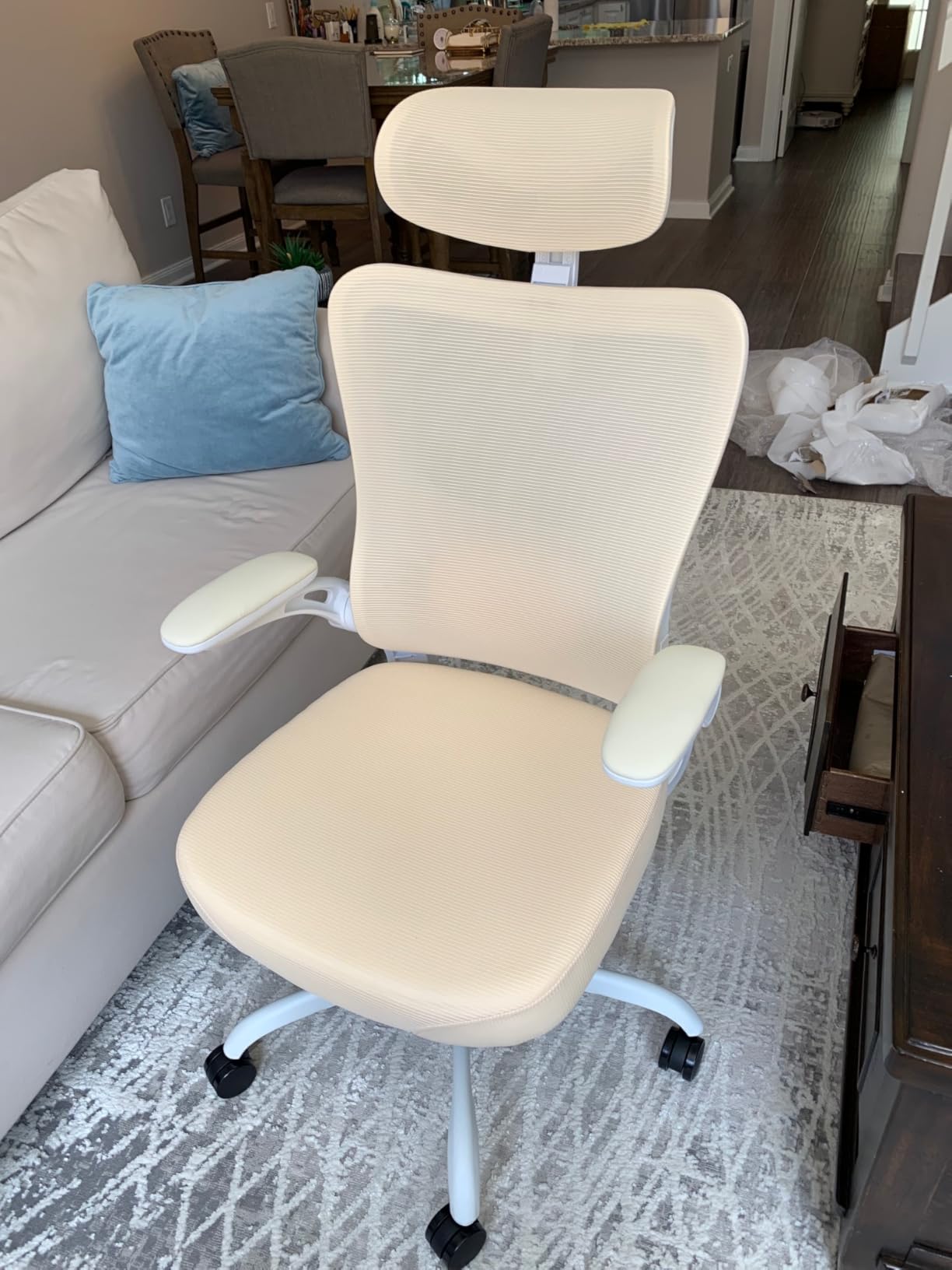Marsail Ergonomic Office Chair with Lumbar Support 2D Headrest Adjustable Armrests customer photo 2