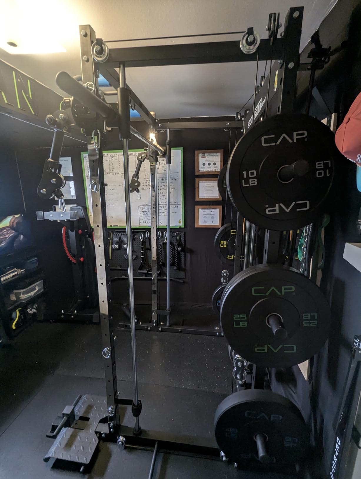 Eonfit E3 Smith Machine for Home Gym Equipment, Multi-Function Power Cage Squat Rack with Cable Crossover LAT Pulldown Pulley System All in One customer photo 1