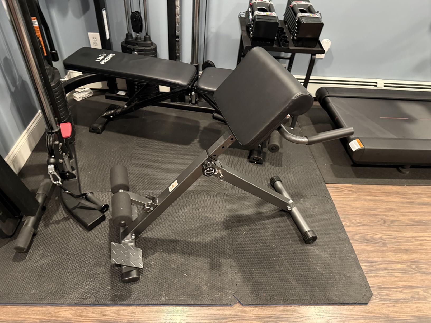 Roman Chair Hyperextension Bench - Adjustable Back Extension Machine for Glutes, Hamstrings & Lower Back - Foldable Multi-Purpose Workout Equipment for Home Gym customer photo 1