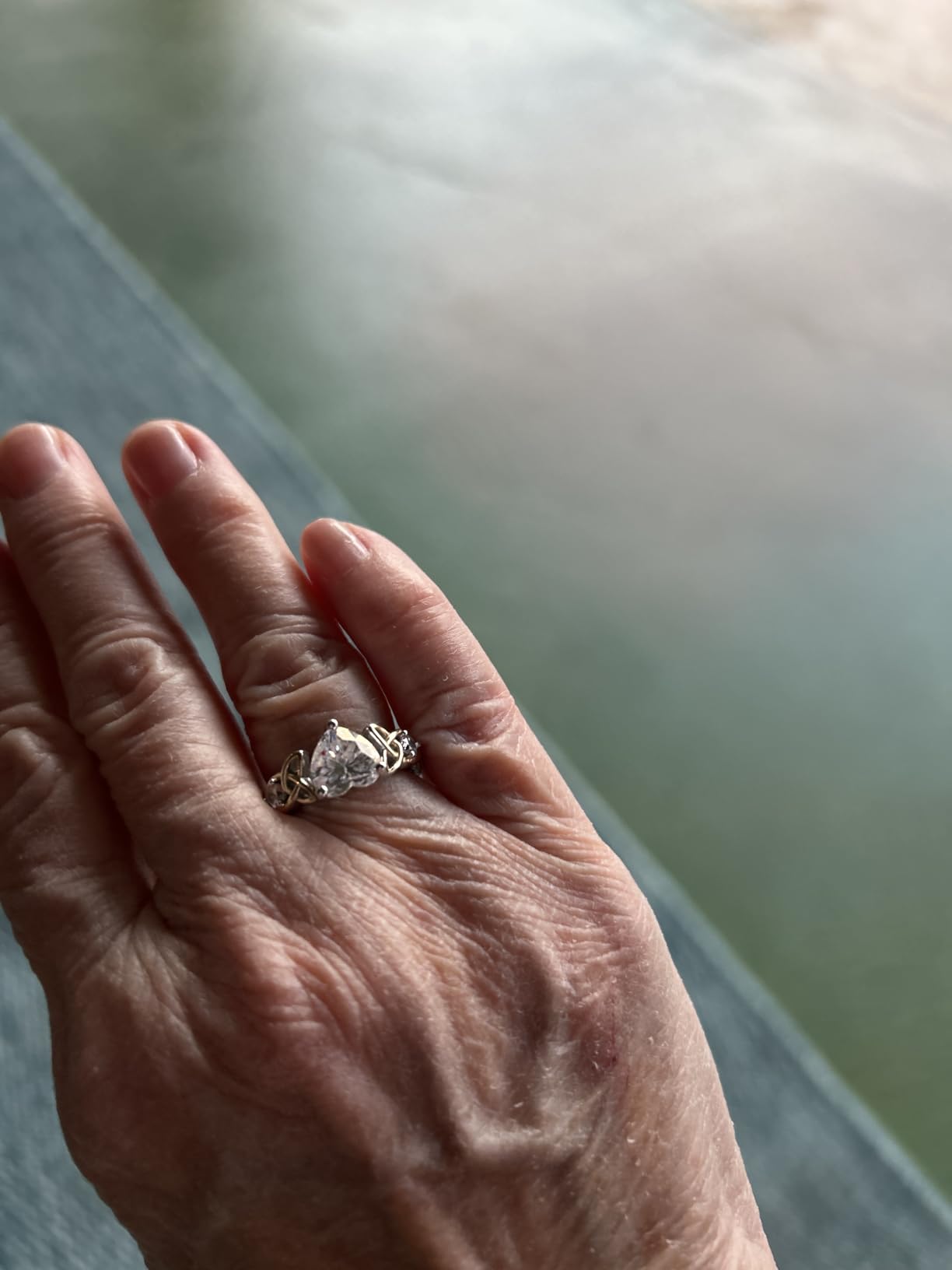 Moissanite Promise Rings for Her, 2CT D Color VVS1, Heart Shaped Celtic Knot, 925 Sterling Silver Engagement Wedding Anniversary Valentines Promise Gift with Certificate customer photo 2