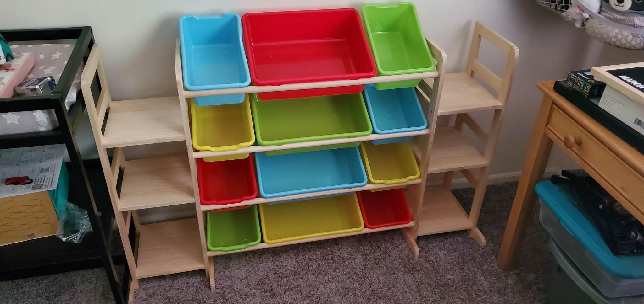 SpaceAid Toy Storage Organizer with 6 Shelves and 12 Bins, Bookshelf/Bookcase, Kids Bin Shelf, Toys Box for Playroom Organization customer photo 2