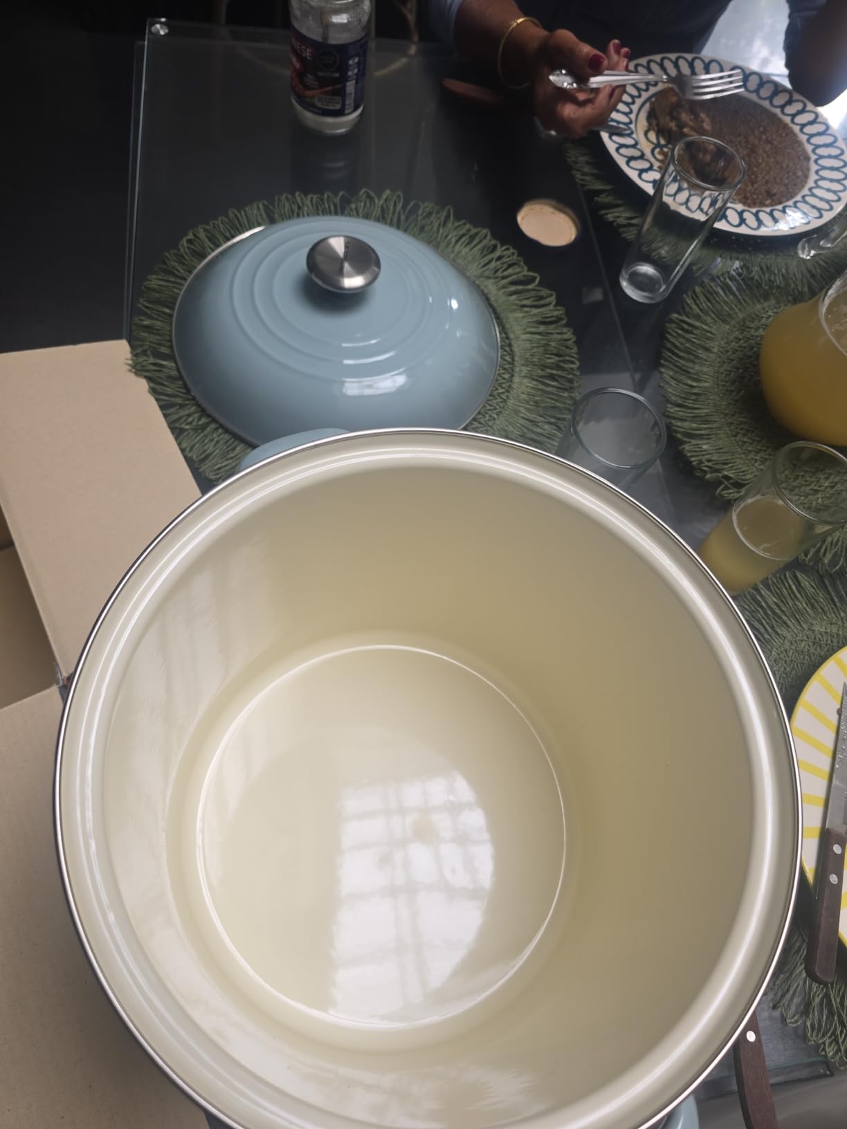 Le Creuset Enamel on Steel Traditional Stockpot, 6 qt., Flame with Stainless Steel Knob customer photo 1