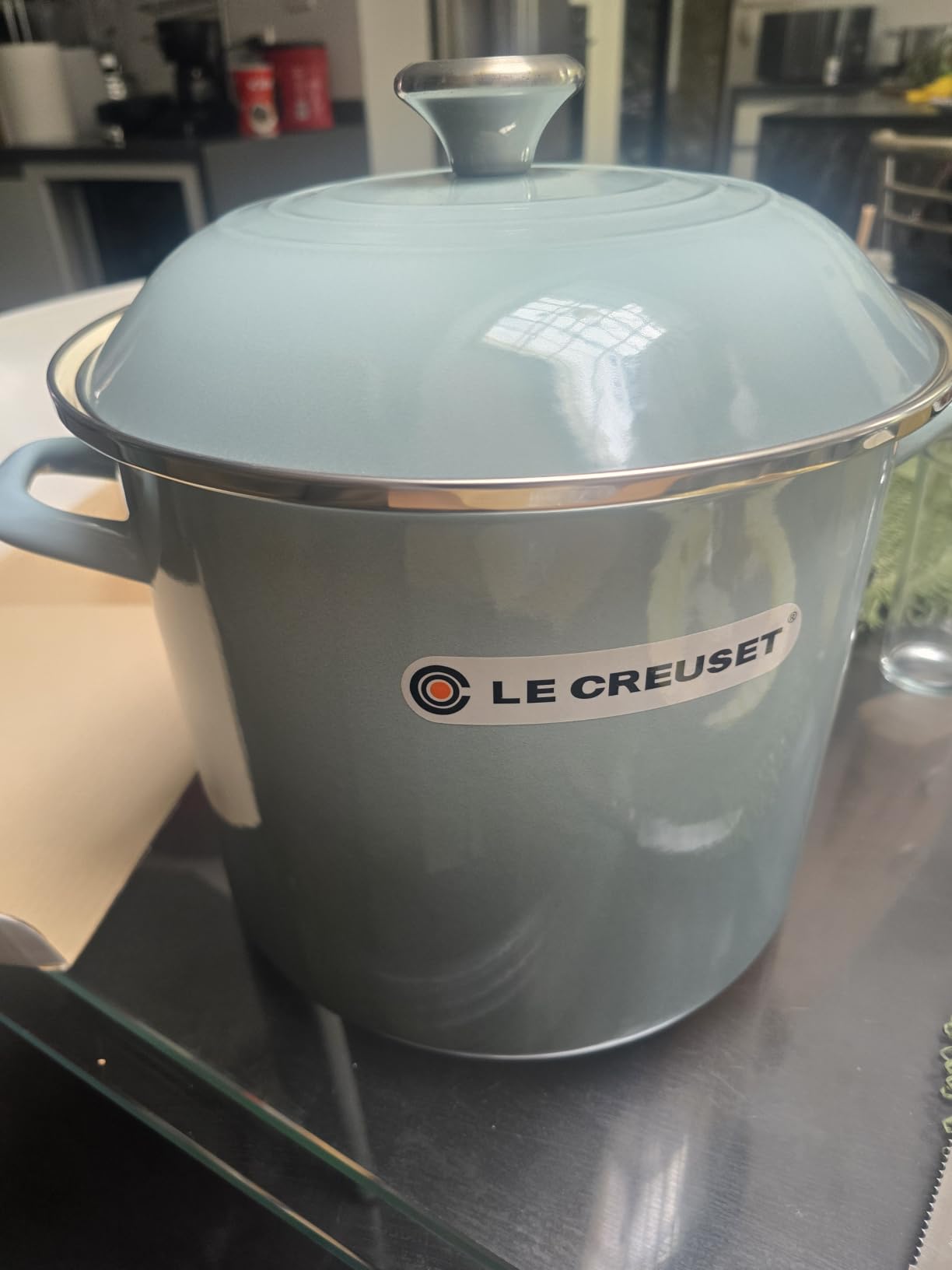 Le Creuset Enamel on Steel Traditional Stockpot, 6 qt., Flame with Stainless Steel Knob customer photo 2