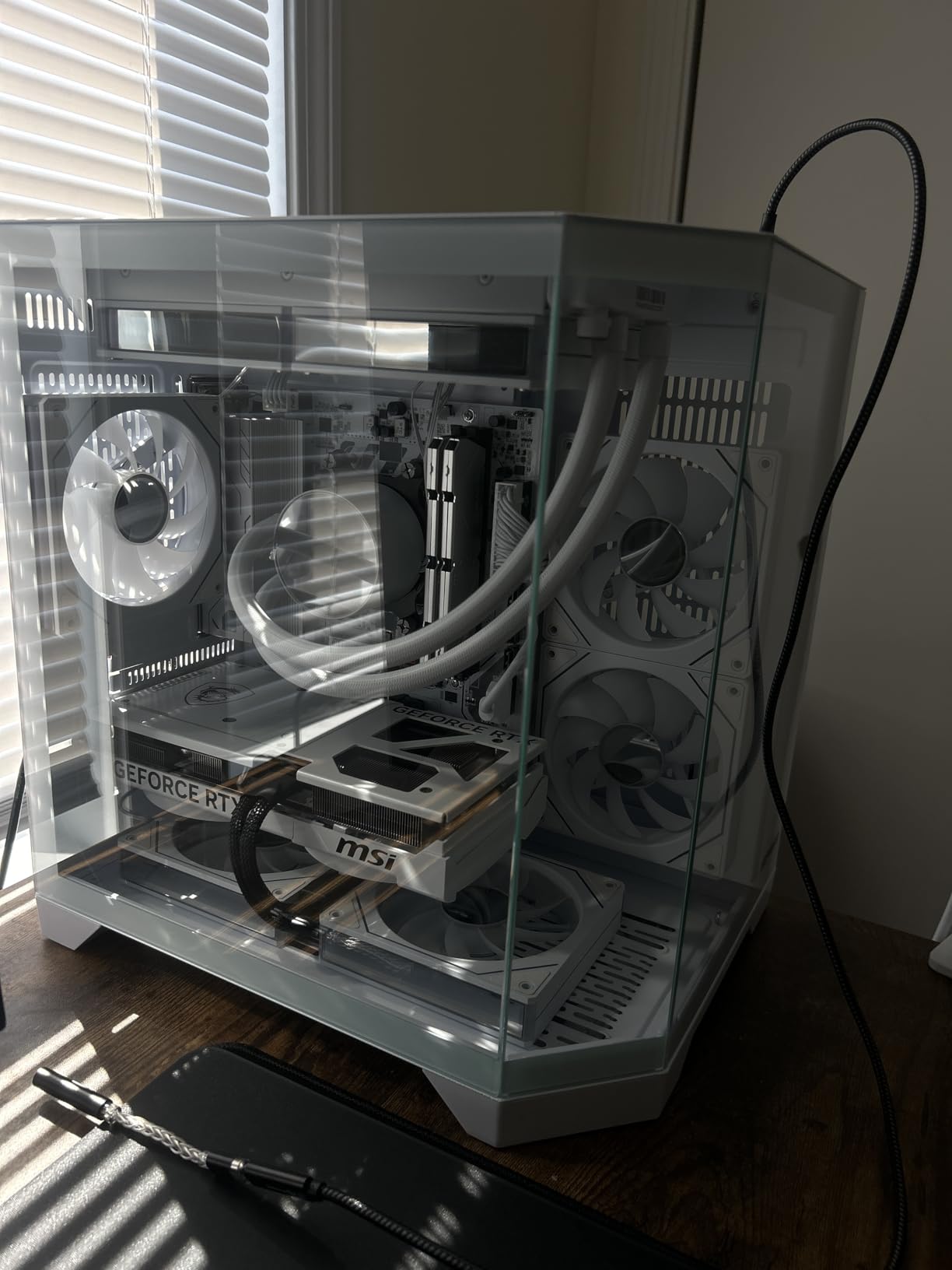 Ocean of Stars AI Gaming PC Desktop - AMD Ryzen 7 9700X 8-Core 3.8GHz, GeForce RTX 5070 12GB, 32GB DDR5 RAM 6000 MHz, 1TB PCIe SSD, 850W PSU, Win 11, RGB Lights with Software Control customer photo 1