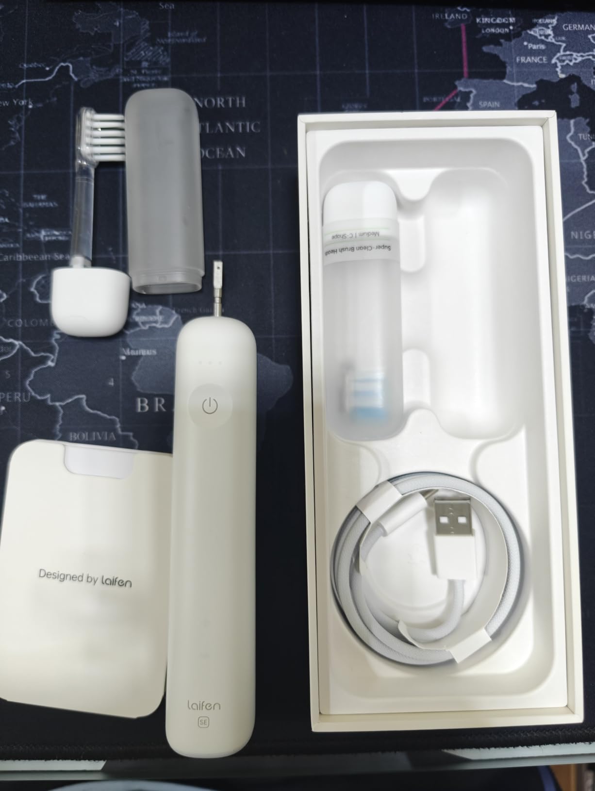 Laifen Wave Special Electric Toothbrush, New 2025 Version Oscillation & Vibration Sonic Electric Toothbrush for Adults with App, 2 Brush Heads, IP68 Waterproof Travel Powered Toothbrush (Matte Grey) customer photo 1