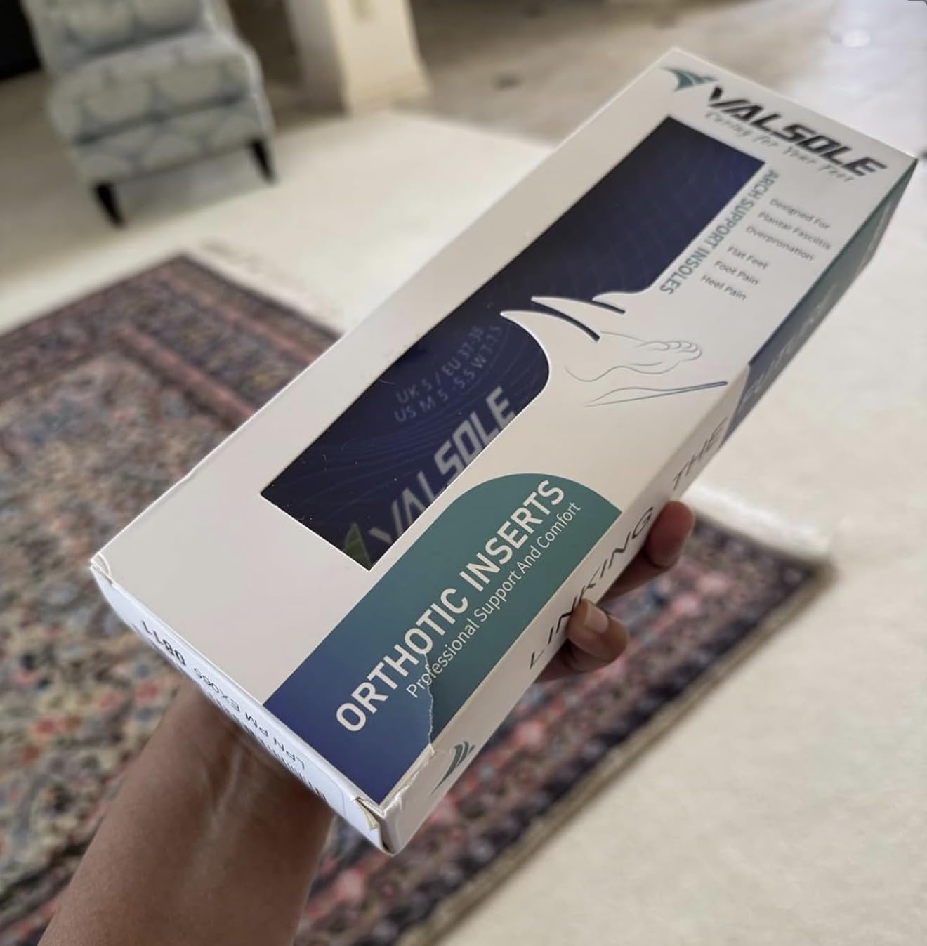 VALSOLE Heavy Duty Support Pain Relief Orthotics - 220+ lbs Plantar Fasciitis High Arch Support Insoles for Men Women customer photo 2