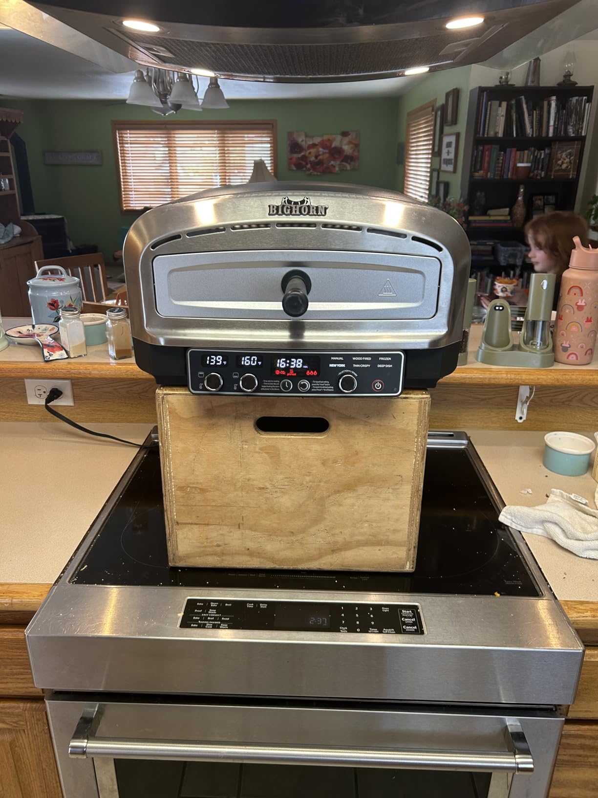 BIG HORN 14-Inch Indoor Pizza Oven, 850°F High-Heat Electric Countertop Pizza Oven with Pizza Stone and Pizza Peel, PID Precision Temperature Control customer photo 1