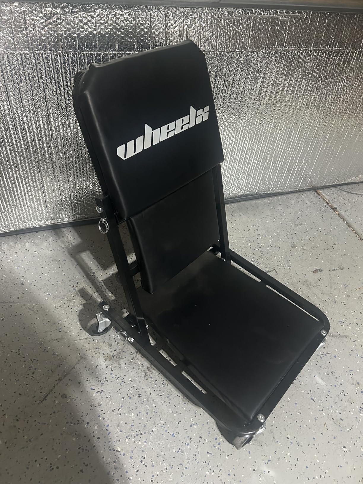 Mechanic Creeper 36 inches 3-in-1 Mode Z Seat 340lbs Capacity, Foldable Garage Adjustable Rolling Folding with 6pcs Wheels Roller, Lay Down Sit Lean Back, Under Car Auto Repair, Black customer photo 1
