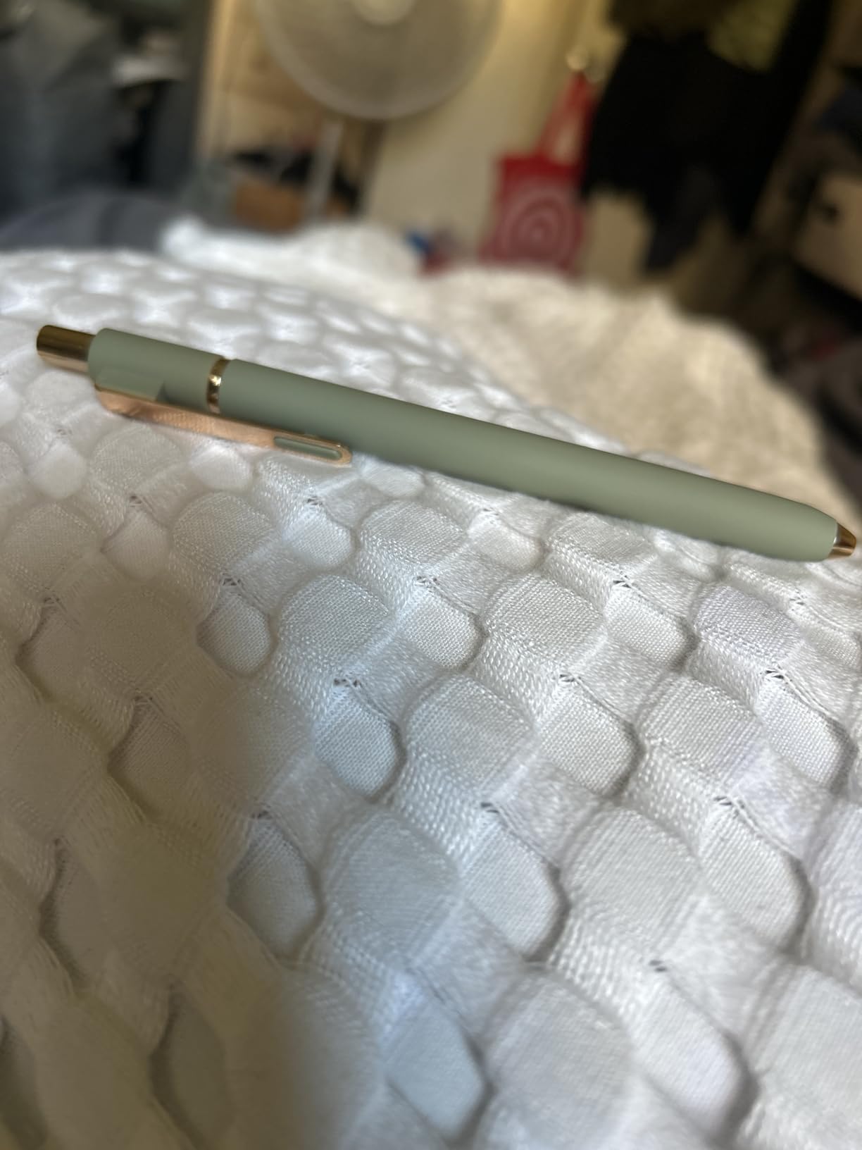 Linbsunne Gel Pens Black Ink Pens for Office 0.5mm Fine Point Pen Smooth Writing Retractable (Metal gold clip-10 pcs) customer photo 2