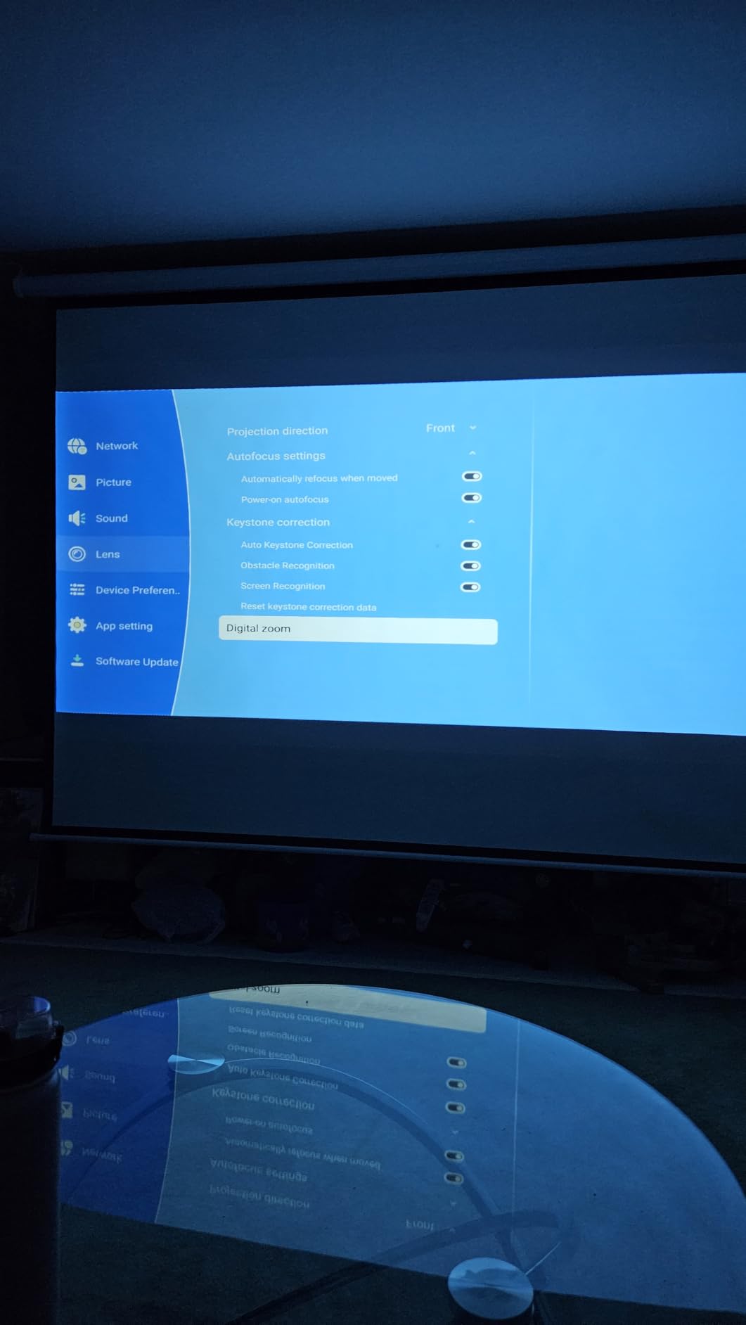 XuanPad 4K Support Smart Mini Projector with WiFi and Bluetooth, Officially-Licensed App & Auto Focus, Portable Native 1080P Outdoor Projector with 360 Degree Stand customer photo 1