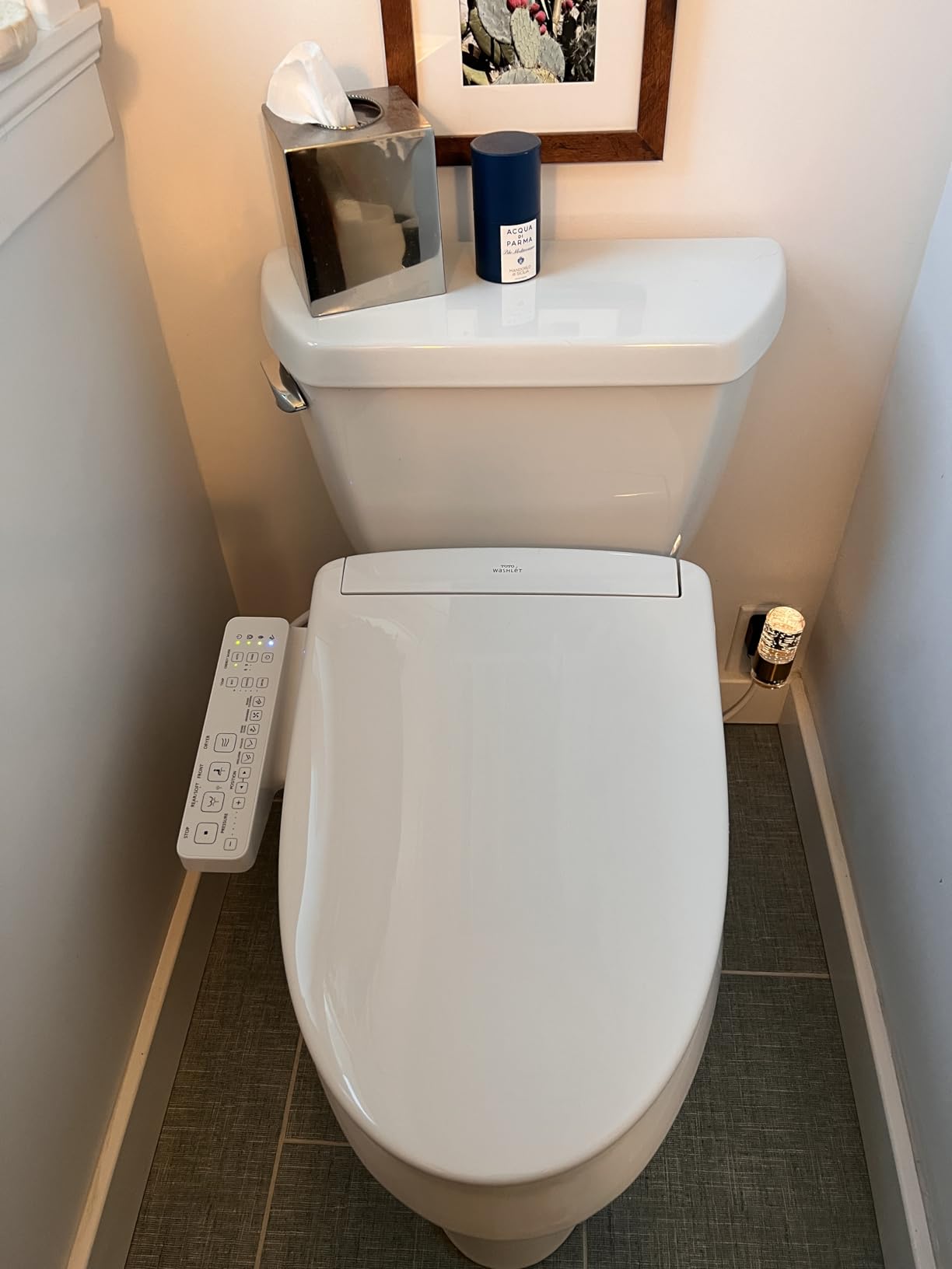 TOTO WASHLET S2 Electronic Bidet Toilet Seat with Instantaneous Water Heating, PREMIST and EWATER+ Wand Cleaning, Elongated, Cotton White - SW3346#01 customer photo 2