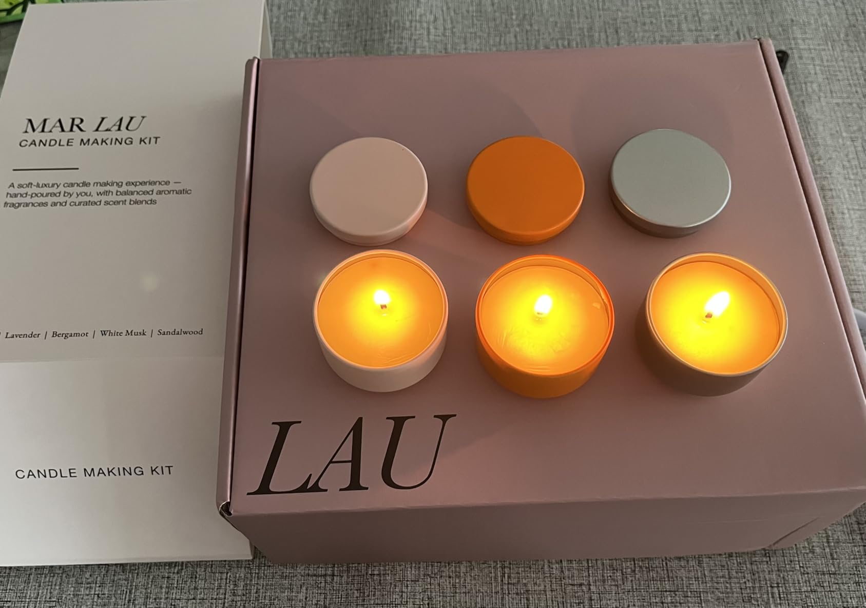 Mar Lau Soy Candle Making Kit for Adults - Complete DIY Candle Making Kit with 5 Fragrance Oils, Wax Melting Pot, Metal Tins, Beginner Candle Supplies customer photo 2