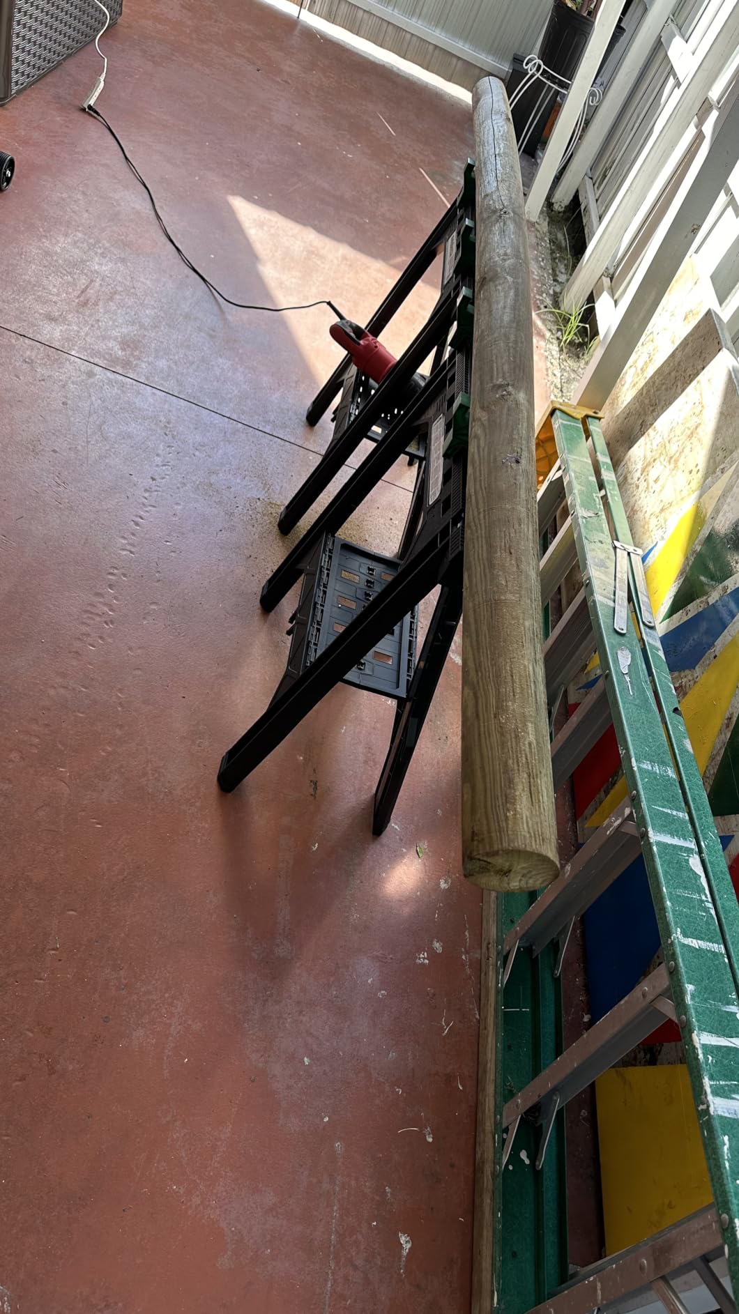 Metabo HPT Folding Sawhorses, 2-Pack, Lightweight Design, 1,200 lbs Capacity, Includes 4 Sawbucks, Ideal for Extra Workstations, Non-Skid Feet for Stability, Built-In Shelf and Cord Hooks, 115772M customer photo 2