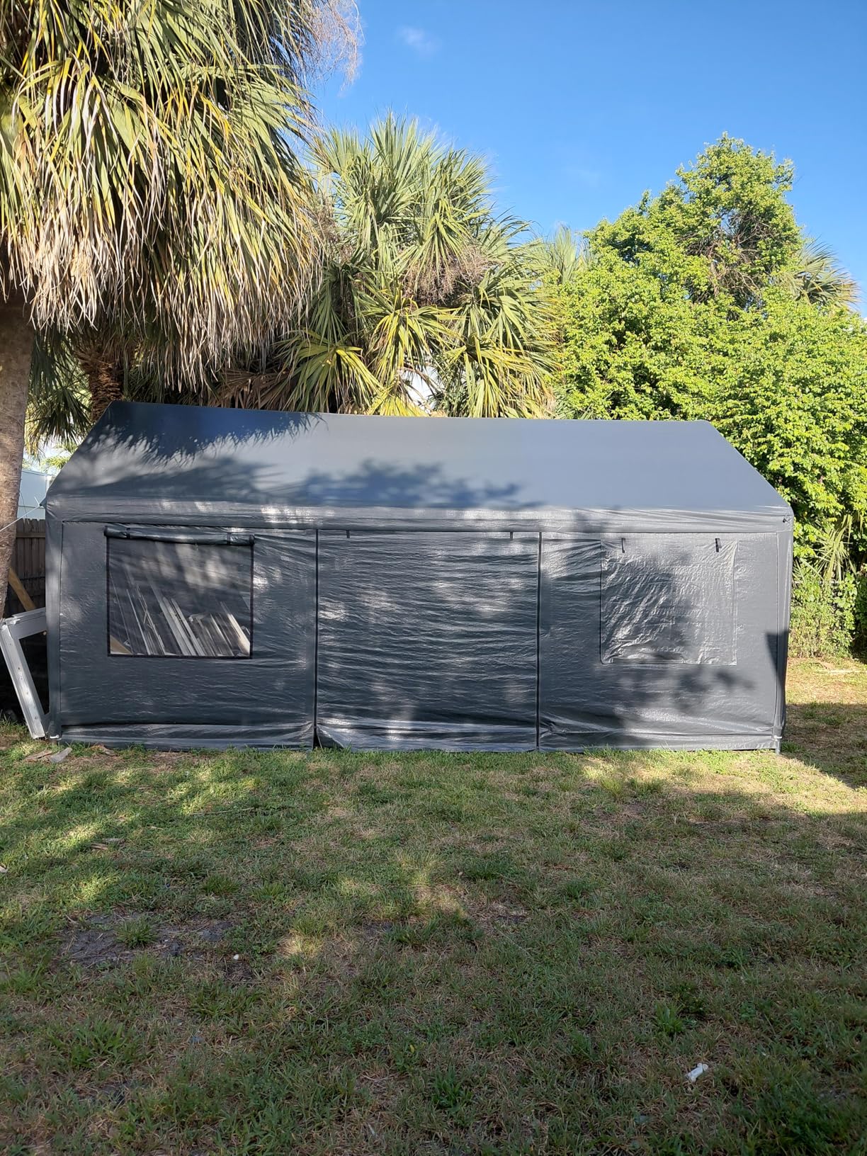 Velway Carport 12x20ft Heavy-Duty Canopy - Portable Garage Metal Carport Featuring Galvanized Frame Waterproof & UV-Protected Tarp with Removable Sidewalls & Doors for Car, Truck, Boat customer photo 1