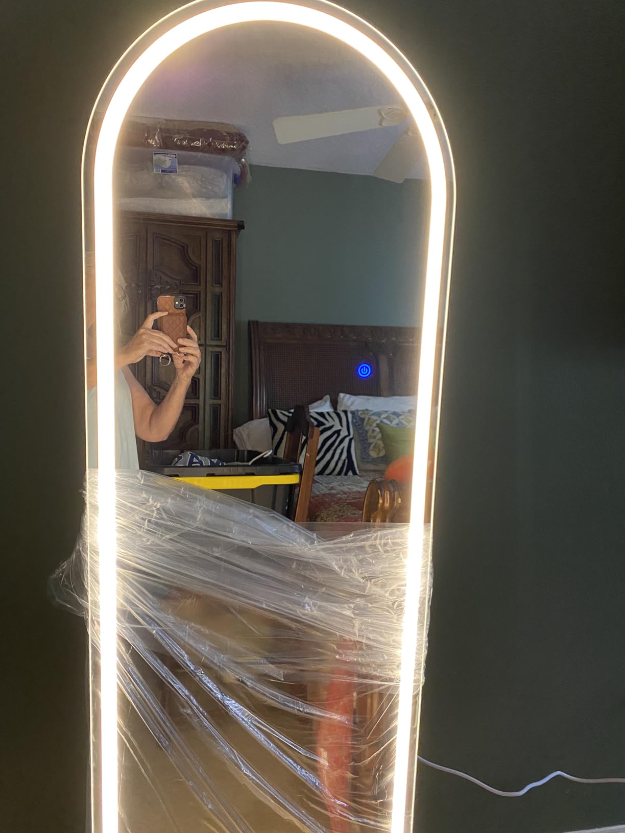 DUMOS Arched Full Length Mirror with Light, 20