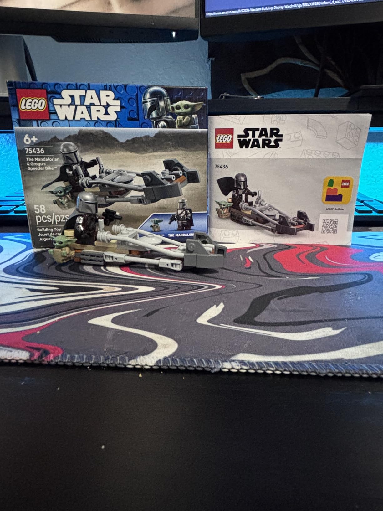LEGO Star Wars The Mandalorian & Grogu's Speeder Bike Building Toy for Boys & Girls - Pretend Play Space Vehicle W/2 Star Wars Character Figures for Kids, Ages 6+ - Gift Idea for Birthdays - 75436 customer photo 2