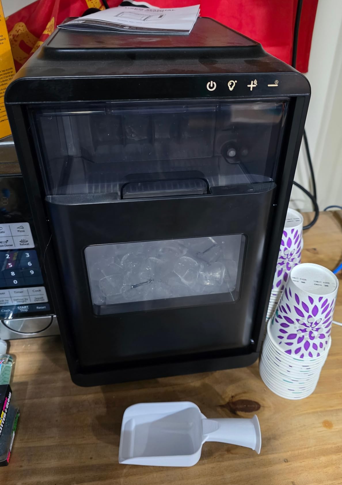 Antarctic Star Crescent Ice Maker, Slow-Melting Countertop Ice Maker, 27 Lbs/24H, 16Pcs in 15Mins, Self-Cleaning, 24-Hour Timer, for Home/Kitchen/Office/Party customer photo 1