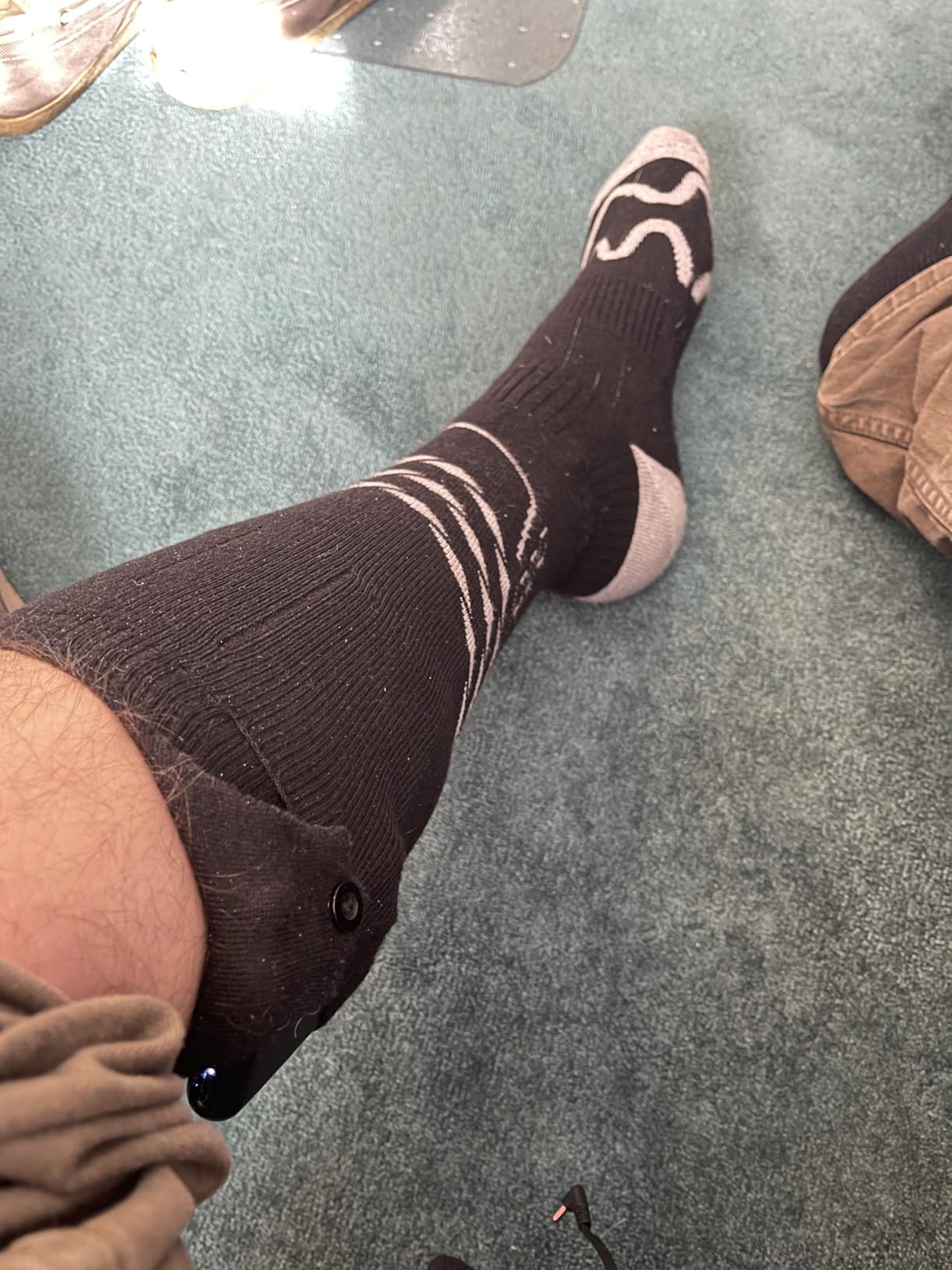 Heated Socks for Men Women, 5000mAh*2 Battery Upgraded Rechargeable Electric Heated Socks with 4 Heating Levels for Hunting, Camping, Hiking, Fishing, Outdoor Activities customer photo 2
