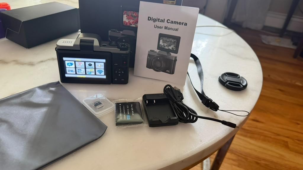 4K Digital Camera for Photography with WiFi 64MP Auto-Focus Vlogging Camera for YouTube Video 3'' 180° Flip Screen 4K Cameras 16X Zoom Anti-Shake Compact Point and Shoot Cameras with SD Card customer photo 2