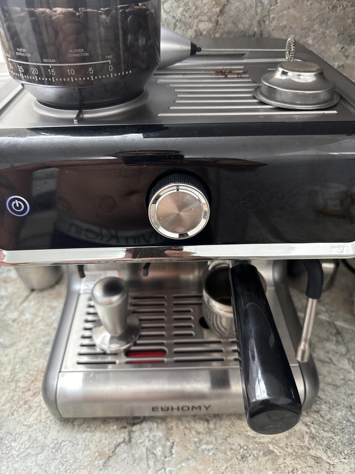 EUHOMY Espresso Machine with Grinder, 20 Bar Professional Espresso Coffee Maker for Home, with Milk Frother for Latte, Cappuccino & Barista-Style customer photo 1