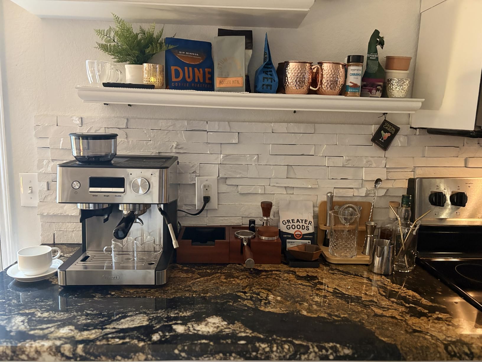 Gevi Dual Boiler Espresso Machine With Built-In Burr Grinder | 58mm Commercial Portafilter, 31 Grind Levels, Stainless Steel Steam Wand, Sterling Silver for Home Barista Brewing customer photo 1