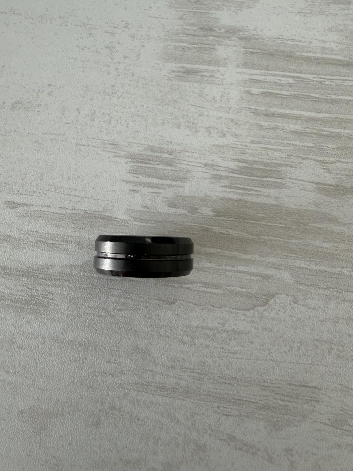 Tungsten Wedding Rings for Men Black/Silver/Gold Mens Wedding Band 8MM Mens Engagement Rings Groove Beveled Edges High Polish/Matte Finish Men's Promise Ring Comfort Fit Size 7-14 customer photo 2
