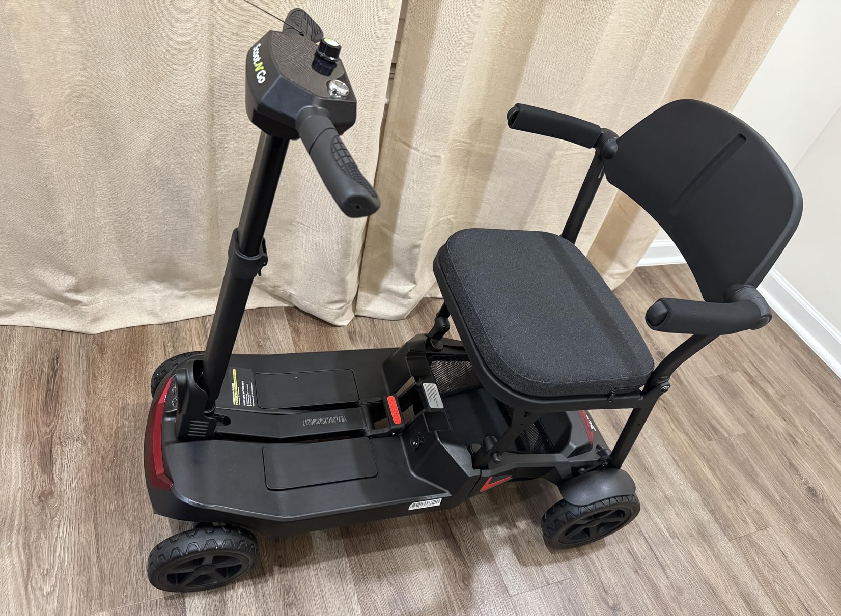 SCOOTNGO Mobility Scooters for Seniors & Adults 4 Wheel Travel Mobility Scooter Airline Approved with Two Batteries, Lightweight, Foldable, No Assembly Needed (Silver Grey, Dual Batteries) customer photo 2