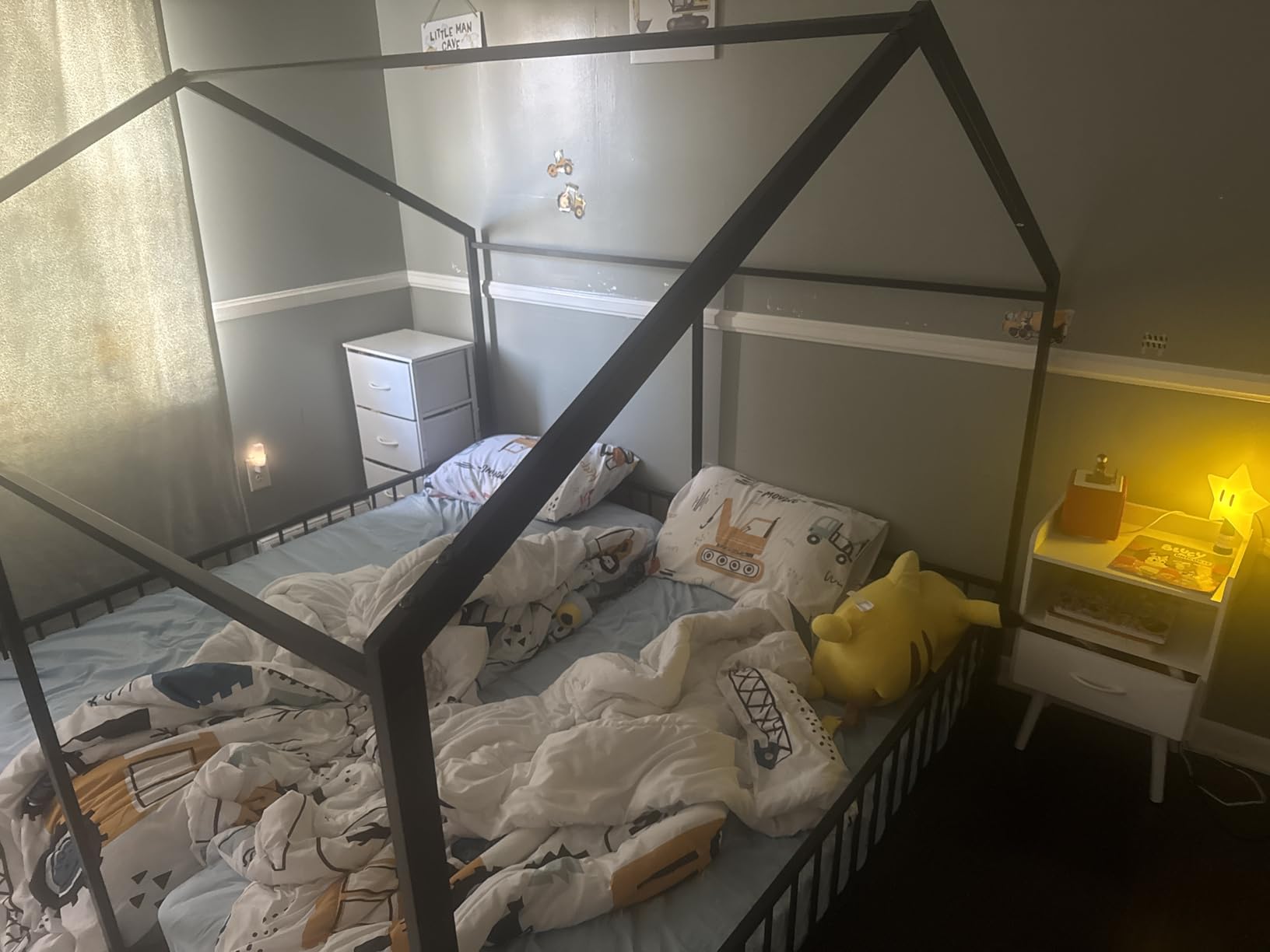 PVWIIK Murphy Multifunctional Bed Frame with Storage Shelf & Support Plate for Adult,Girls,Boys,Queen Size Murphy Bed,Wood Hidden Wall Bed Space-Saving Cabinet,White customer photo 1