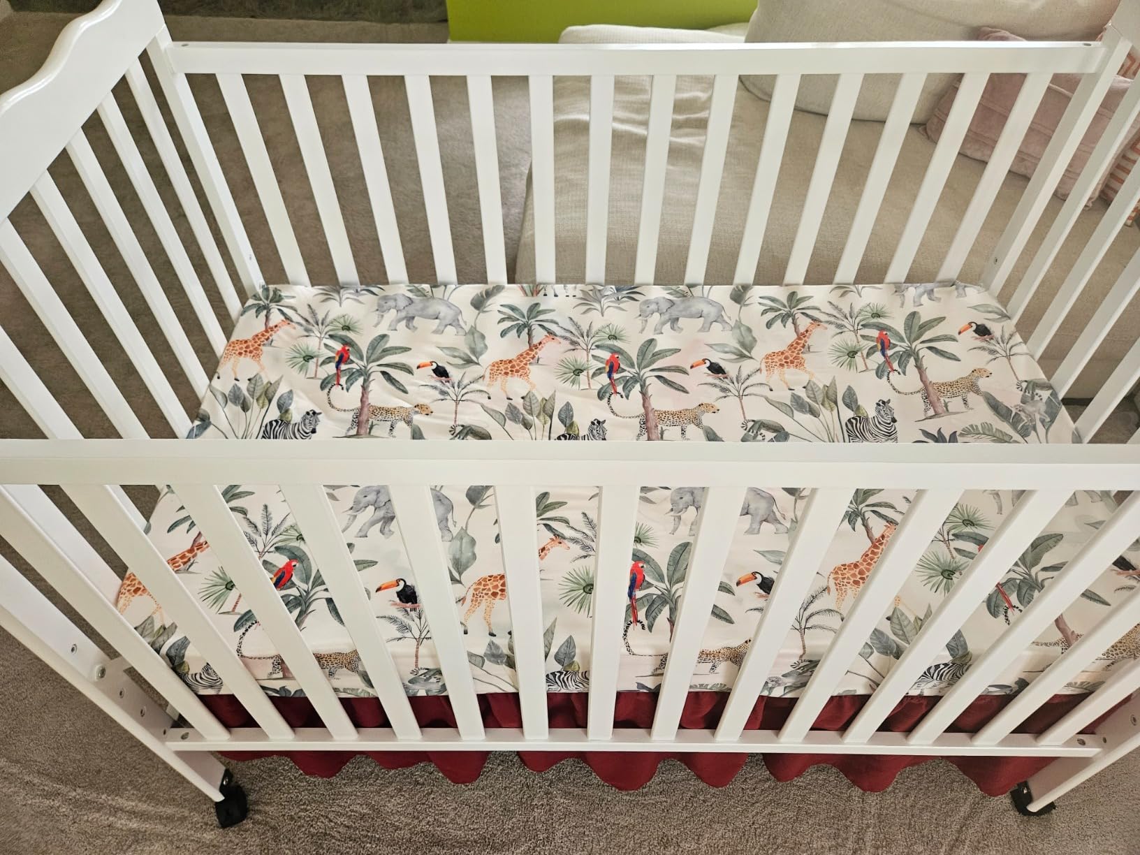 Dream On Me Carson Classic 3-in-1 Convertible Full-Size Baby Crib in Smokey Oak, GreenGuard Gold & BSA, 4 Mattress Heights, Converts to Day & Toddler Bed, Locking Wheels, Classic Nursery Design customer photo 2