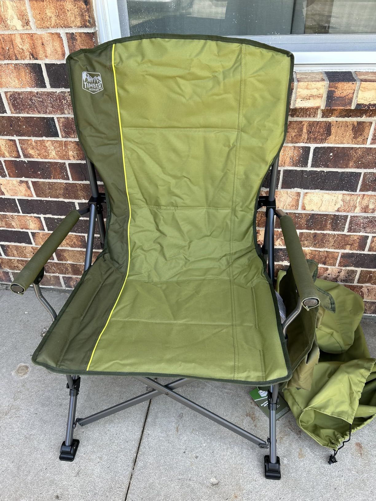 TIMBER RIDGE Oversized Folding Camping Chair High Back Heavy Duty for Adults Support up to 500lbs with Cup Holder, Side Pocket Cooler Bag customer photo 1