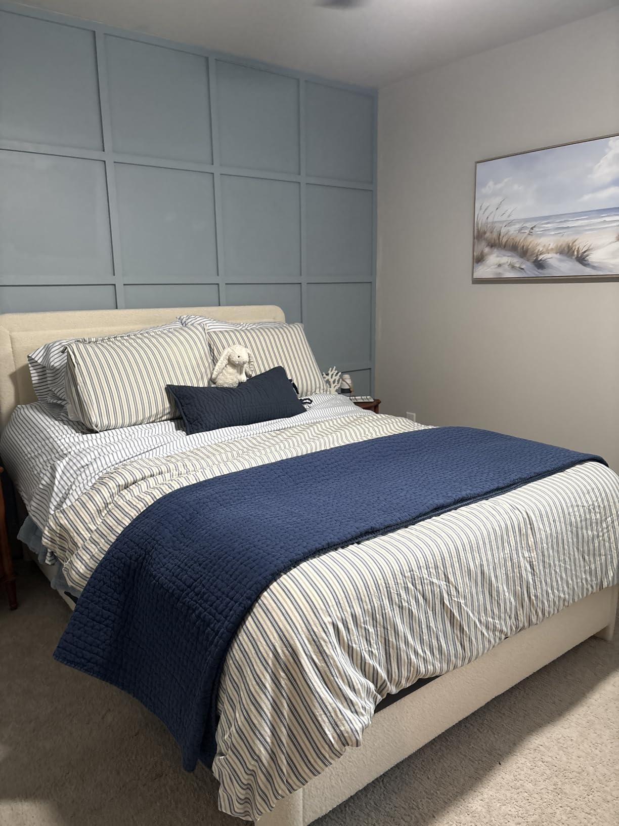 Marsail Queen Adjustable Bed Frame with Massage, Electric Adjustable Bed Base with Head & Foot Incline, Quiet Motor Adjustable Bed Frame with USB Ports, LED Light, Height-Adjustable Legs customer photo 1