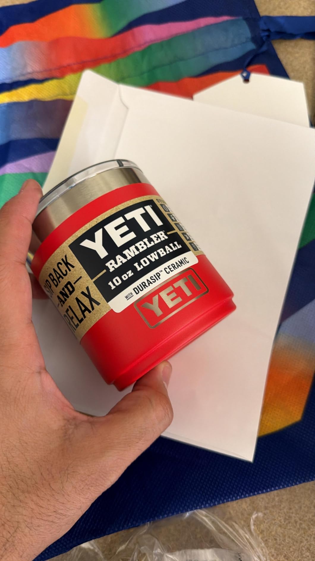 YETI Rambler 10 oz Ceramic Lined Lowball 2.0, Vacuum Insulated with MagSlider Lid, Navy customer photo 1