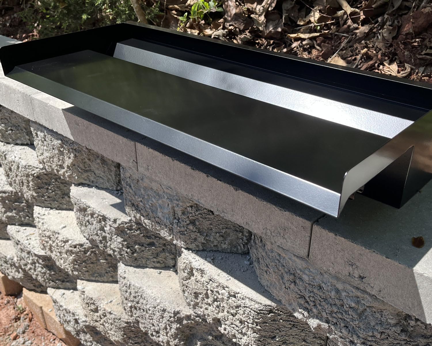 POPOSOAP 24 Inch Pond Waterfall Spillway Kit, RGB Multi-Color LED Lights Pond Waterfall with 1200GPH Pond Pump & 304 Stainless Steel, APP/Remote Control for Pond Garden Fish Tank Water Features-P46DC customer photo 1