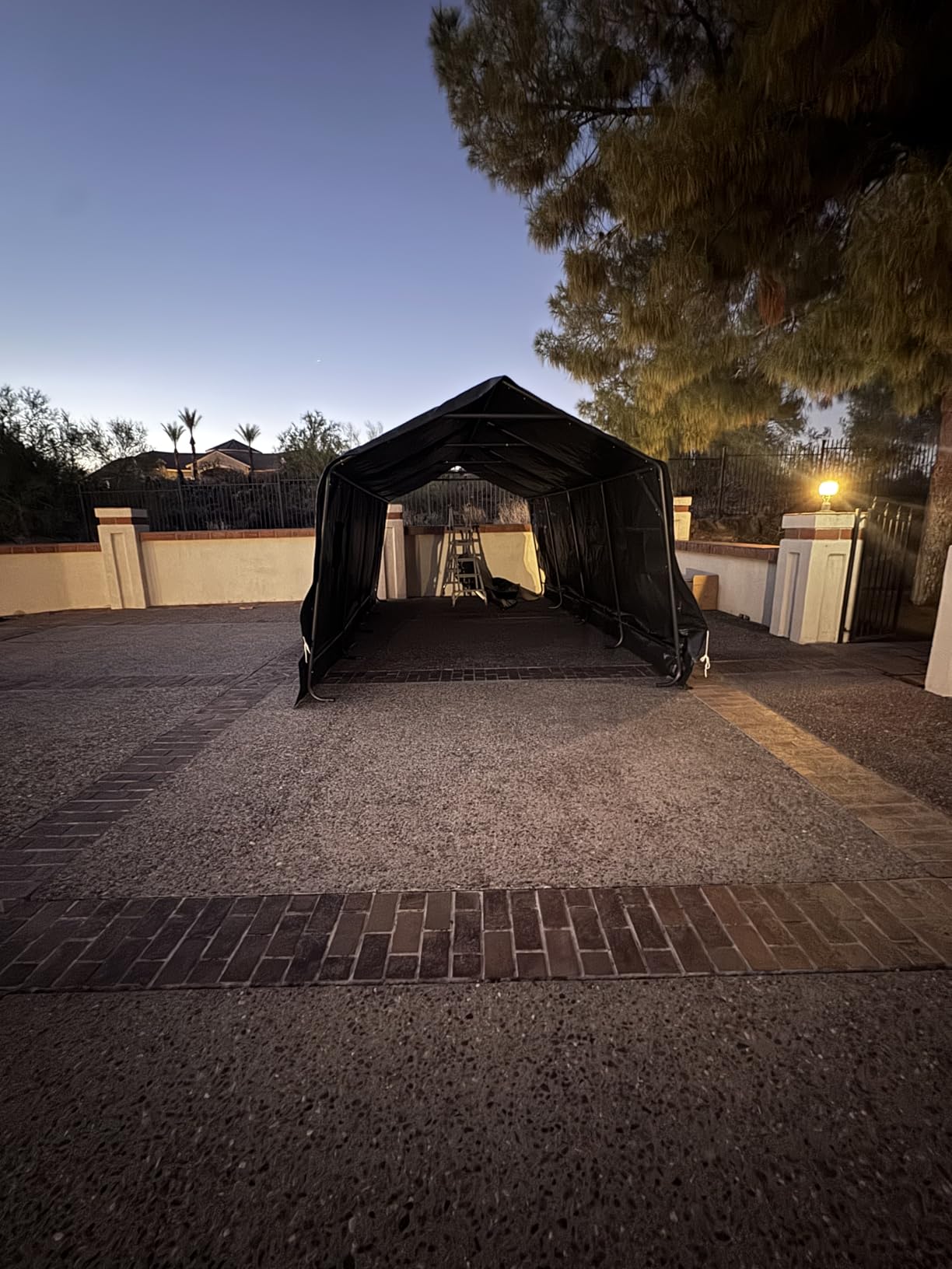 12x20FT Heavy Duty Metal Carport, Outdoor Carport with Galvanized Steel Frame and Roof, Multi-Use Car Garage Shelter with Removable Sidewalls, Enclosed for Cars, Pickup, Tractors, Tools, Gray customer photo 1