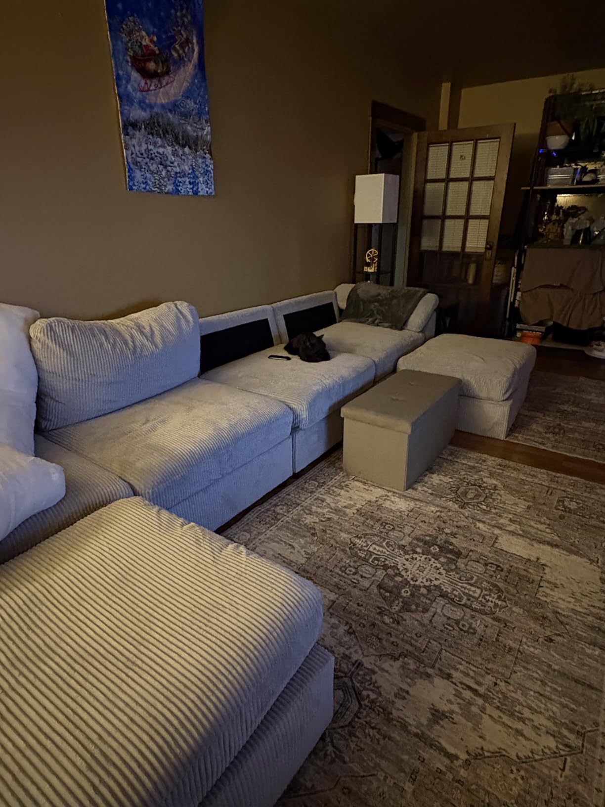 EASE MOOSE Oversized L Shape Sectional Modular Sofa, Wide Deep seat Sectional Sofa, FSC Certified Comfortable Chenille Grey Cloud Modular Sofa customer photo 1