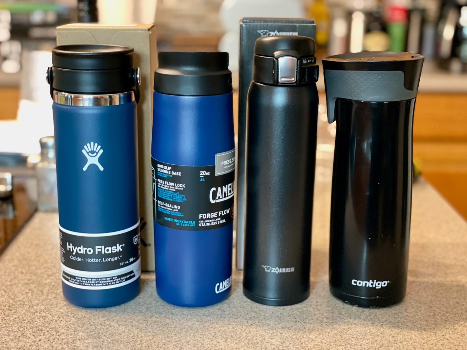 Hydro Flask Flex Sip Coffee Tumbler - Insulated Stainless Steel, Leak Proof Travel Cup 20 Oz Harbor Blue customer photo 1