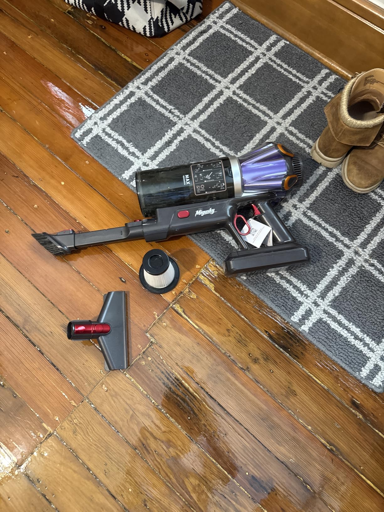 Cordless Vacuum Cleaner, 650W 55Kpa 70Mins Cordless Stick Vacuum with Hurricane Mode, 1.8L Cup, Anti-Tangle Vacuum Cordless, Self-Standing Vacuum Cleaners for Home Pet Hair Carpets customer photo 2