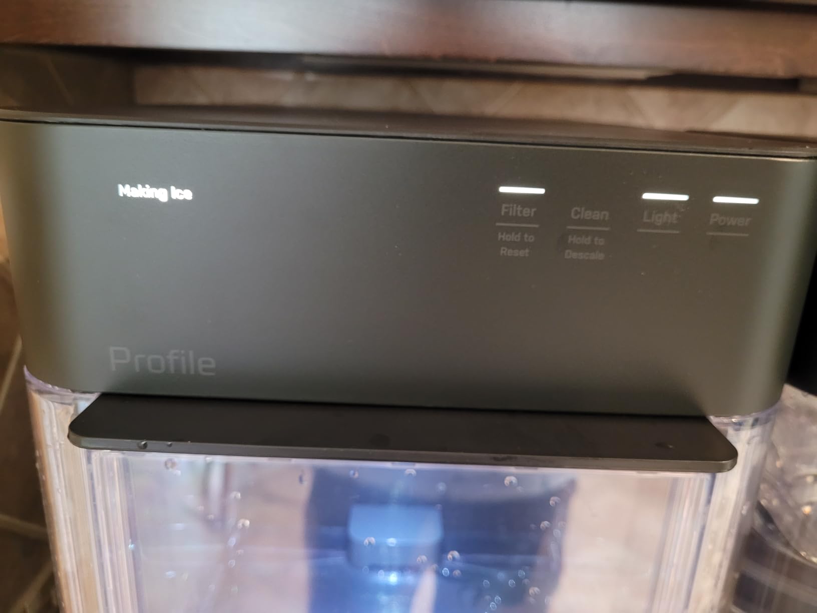 GE Profile Opal Ultra, Countertop Nugget Ice Maker, 1 Gal XL Side Tank, Amazon Exclusive, 38 lbs/Day, Pebble Pellet Crushed Ice Machine, WiFi Stainless Steel customer photo 2
