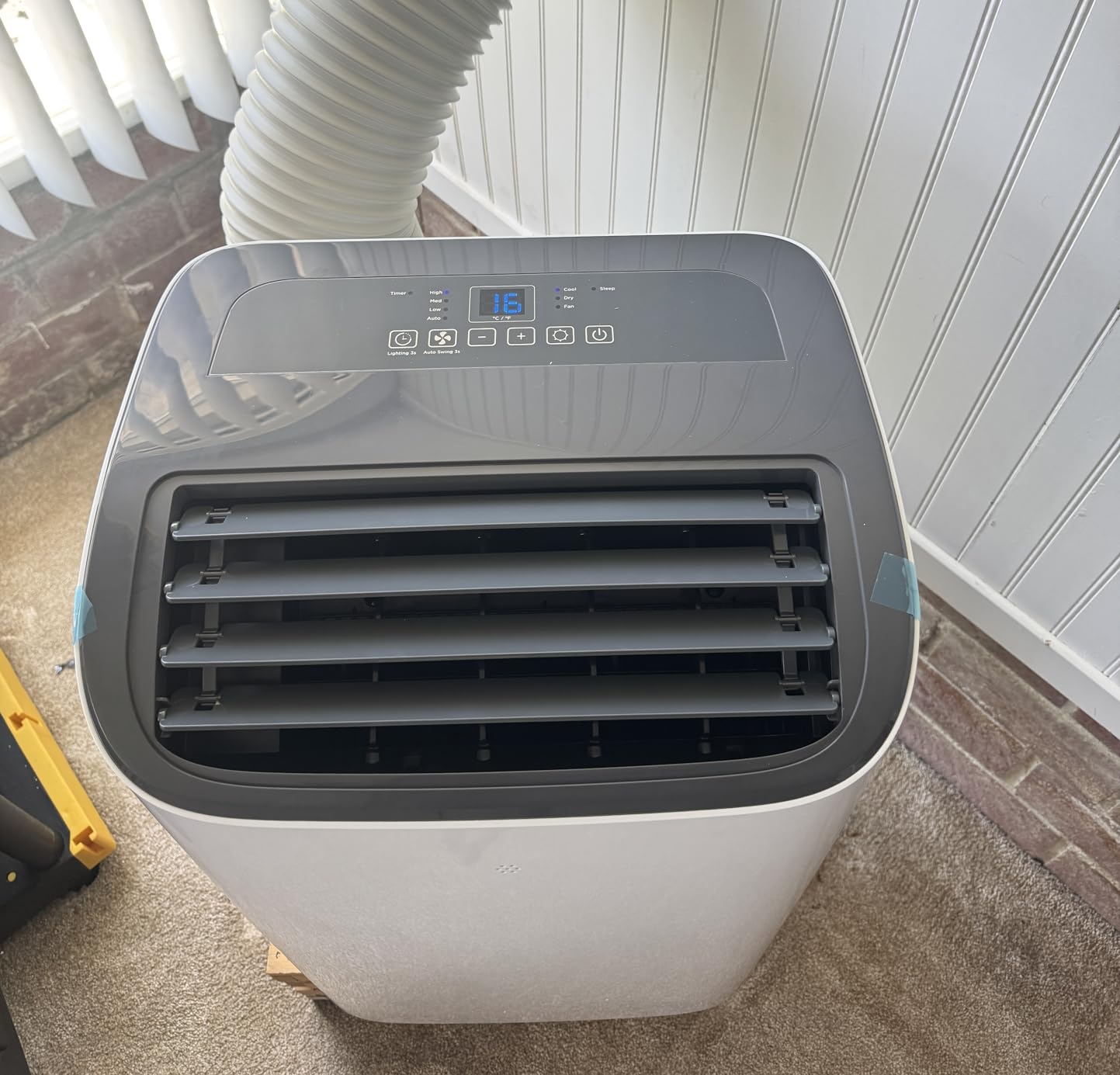 EnerGlow 14000BTU Portable Air Conditioner, 4-in-1 Cools 750 Sq.Ft, Quiet AC Unit with Fan & Dehumidifier, LED Display, Remote, Auto Swing, 24H Timer, Window Kit, for Bedroom/Office/Dorms/Apartment customer photo 2